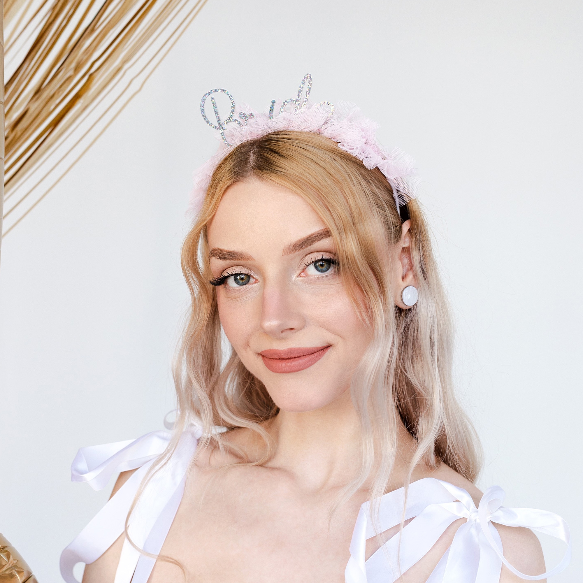 Haarreifen "Bride"mit Rüschen