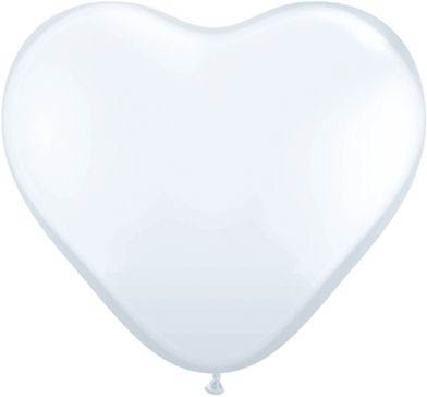 Latexballon Herz White Pastel Ø 45cm