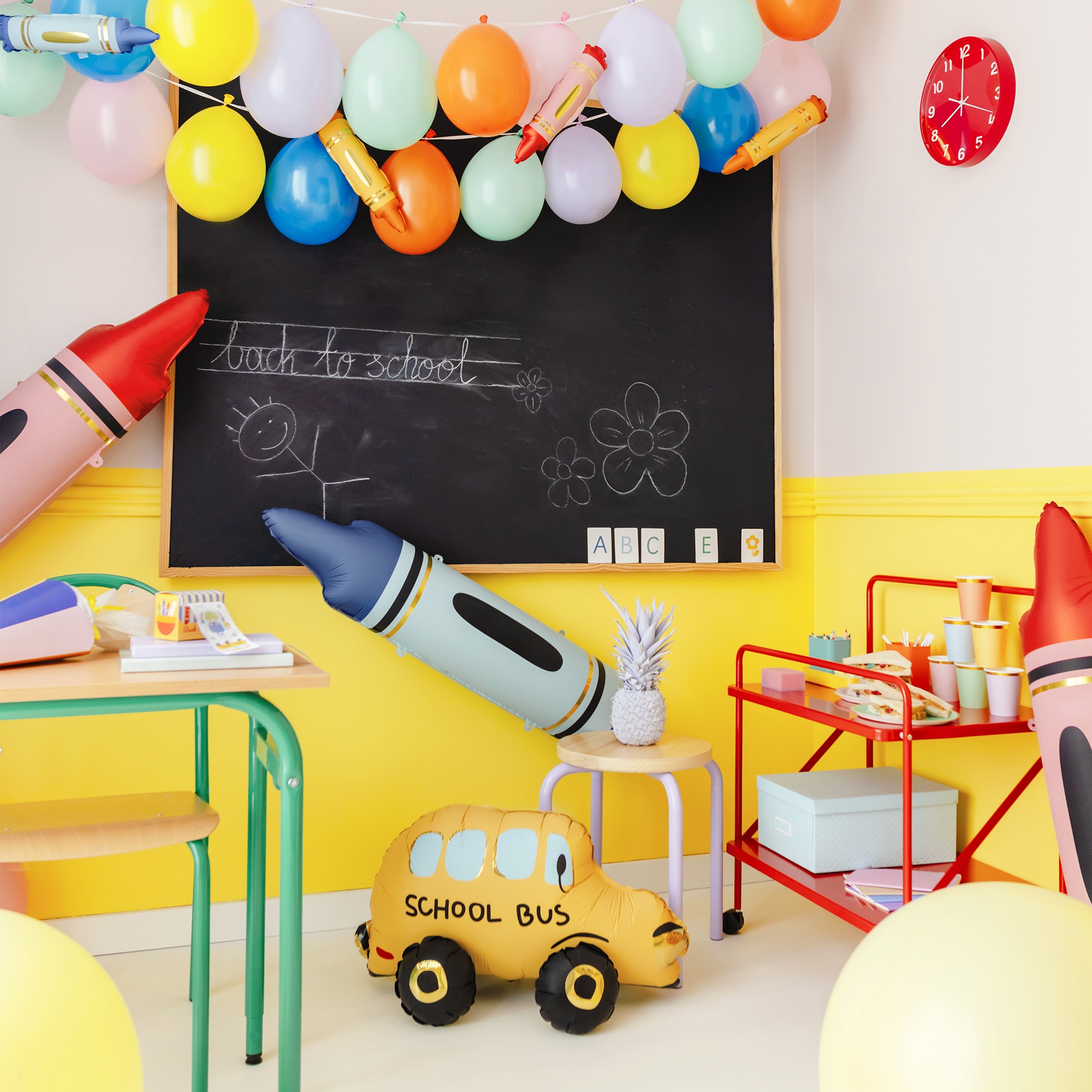 Folienballon "Schulbus" zur Luftbefüllung 75cm