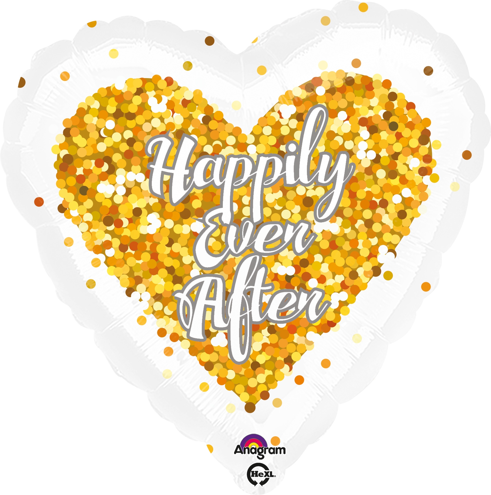 Folienballon Herz Happily Ever After 43cm Folienballon Herz Happily Ever After 43cm