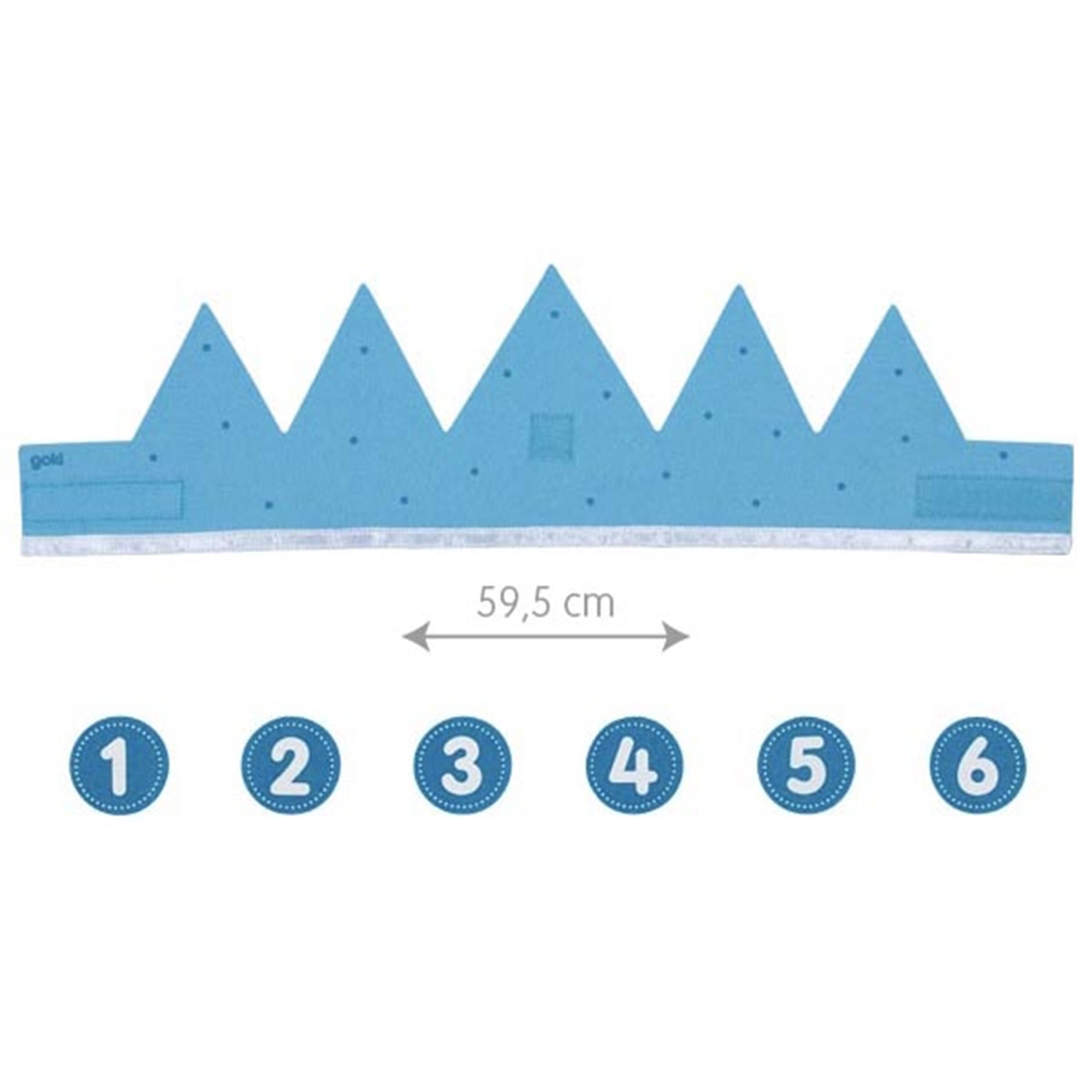Goki - Geburtstagskrone Blau Dreieck