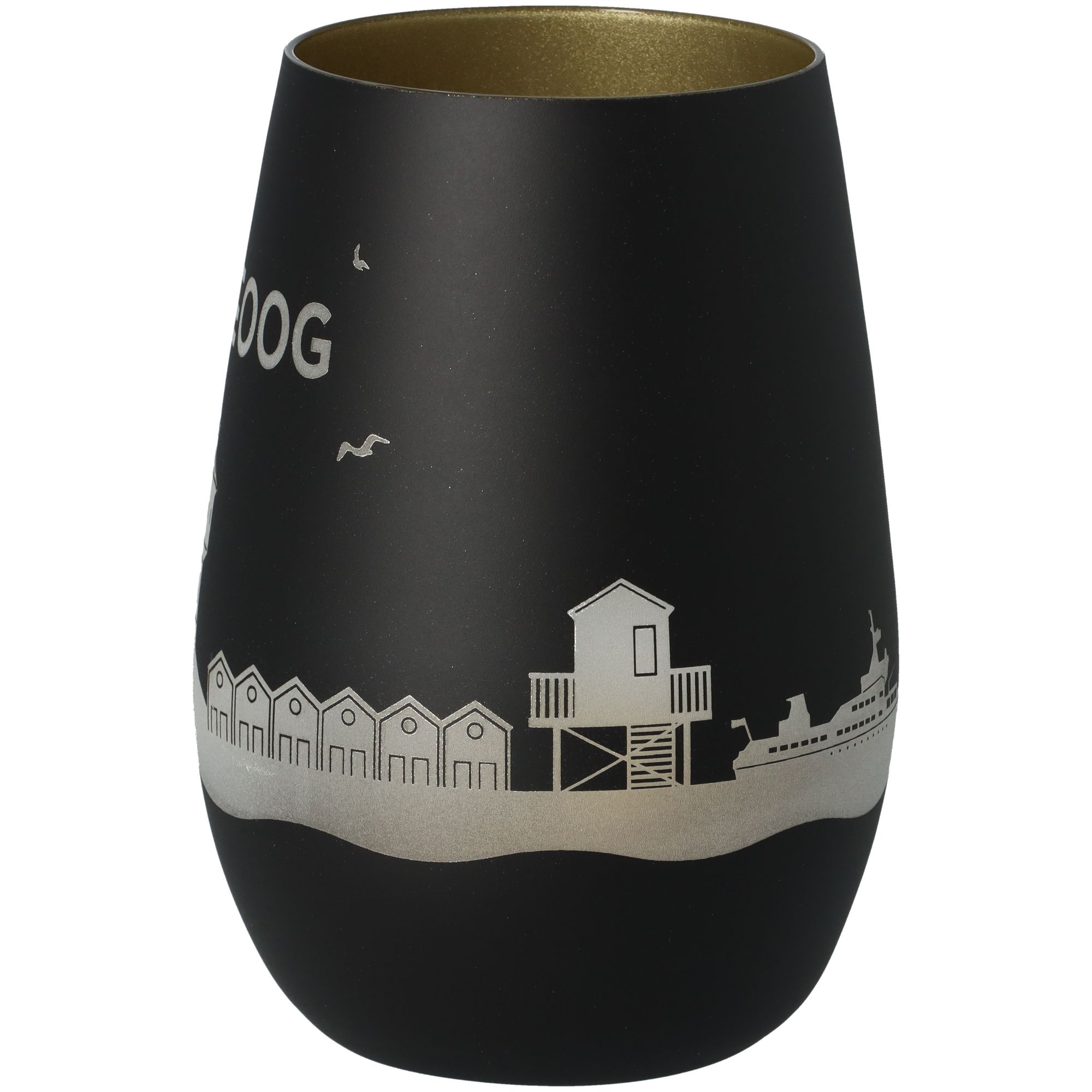 Windlicht Skyline Langeoog Schwarz/Gold Windlicht Skyline Langeoog Schwarz/Gold