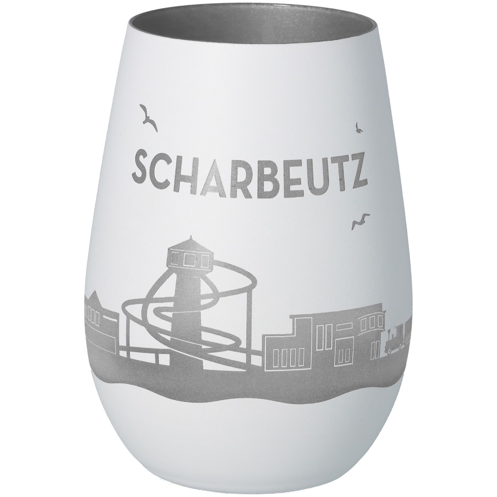 Windlicht Skyline Scharbeutz Weiß/Silber Windlicht Skyline Scharbeutz Weiß/Silber