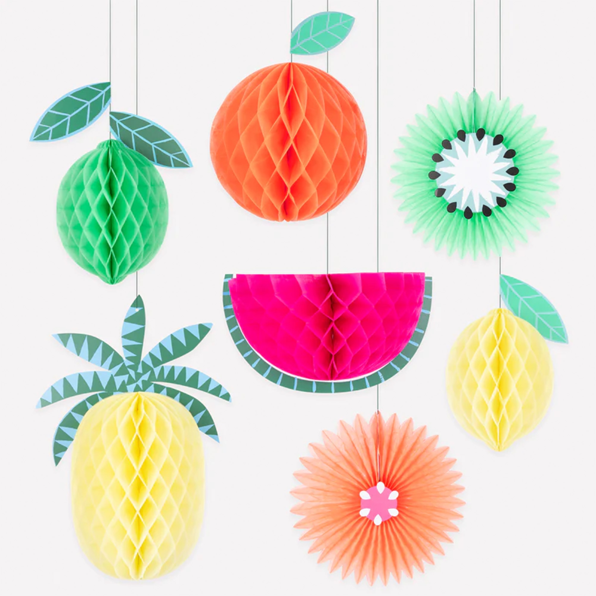 Papiergirlande, Dekoration, Fruchtform, Himbeere, Kuchen-Dekoration