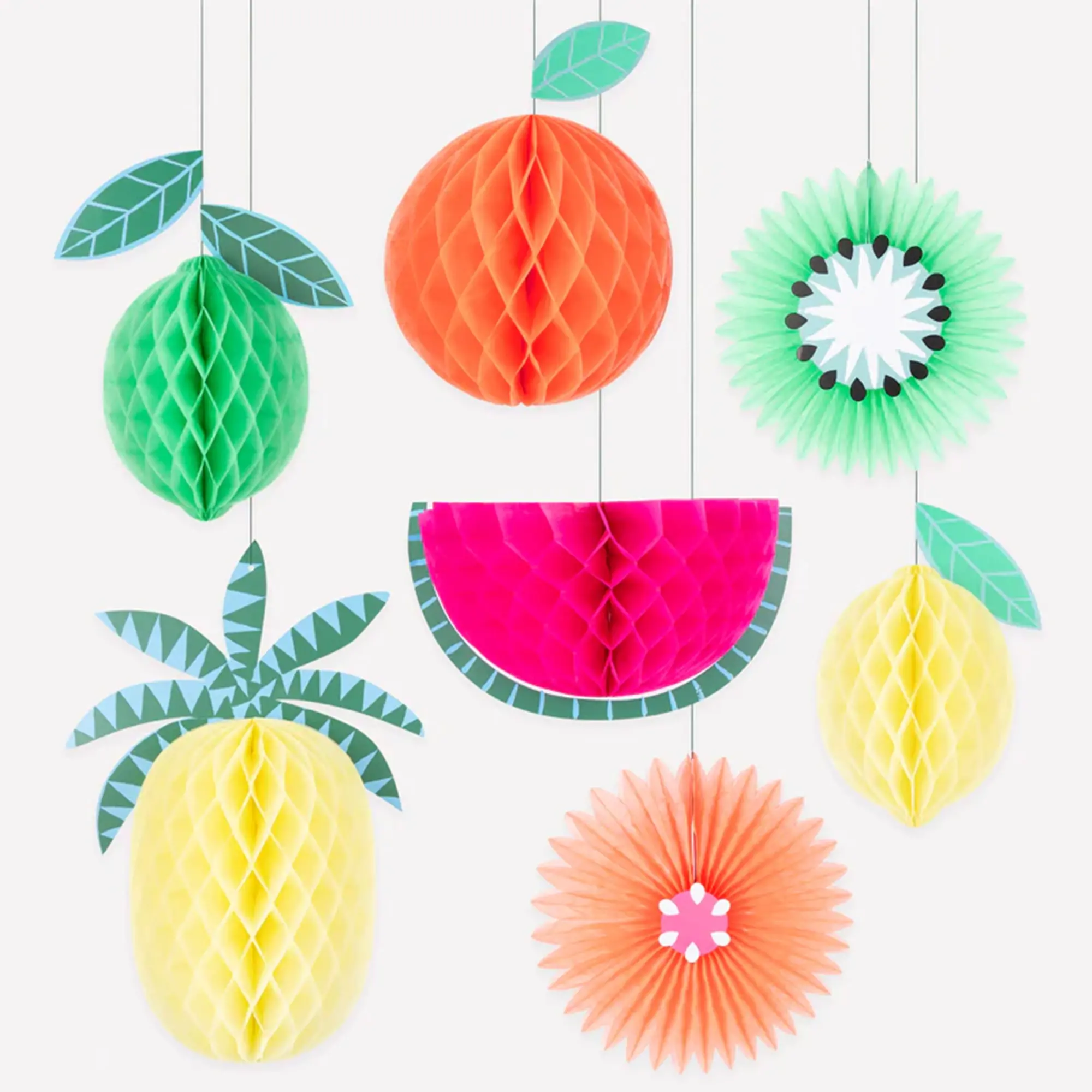 Papiergirlande, Dekoration, Fruchtform, Himbeere, Kuchen-Dekoration