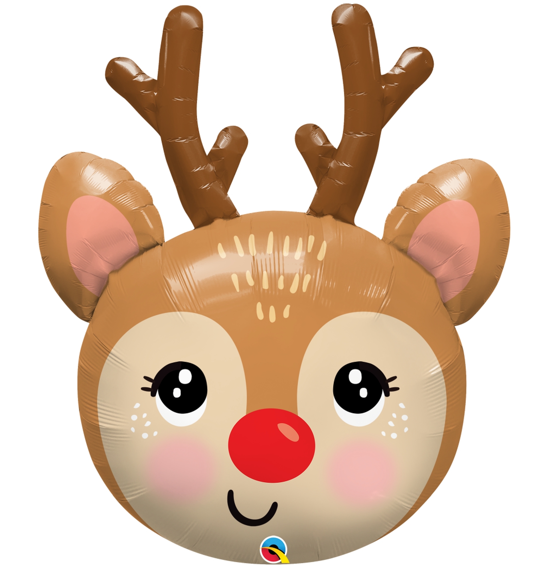 Folienballon Rentier mit roter Nase 89cm Folienballon Rentier mit roter Nase 89cm