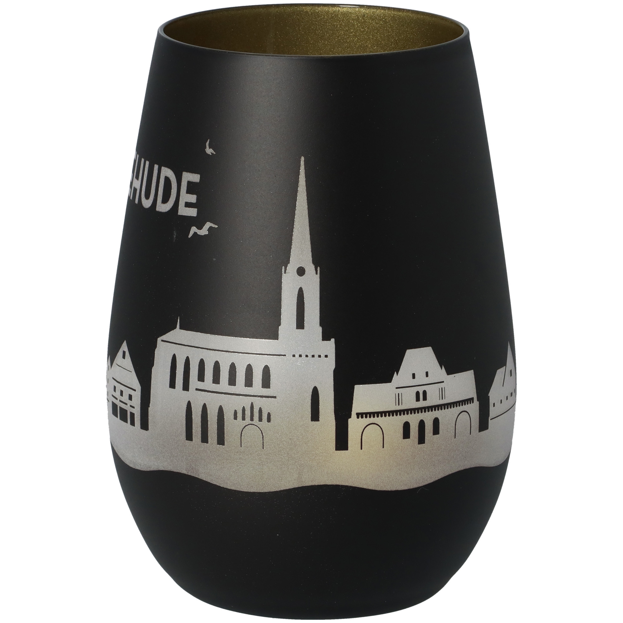 Windlicht Skyline Buxtehude Schwarz/Gold Windlicht Skyline Buxtehude Schwarz/Gold