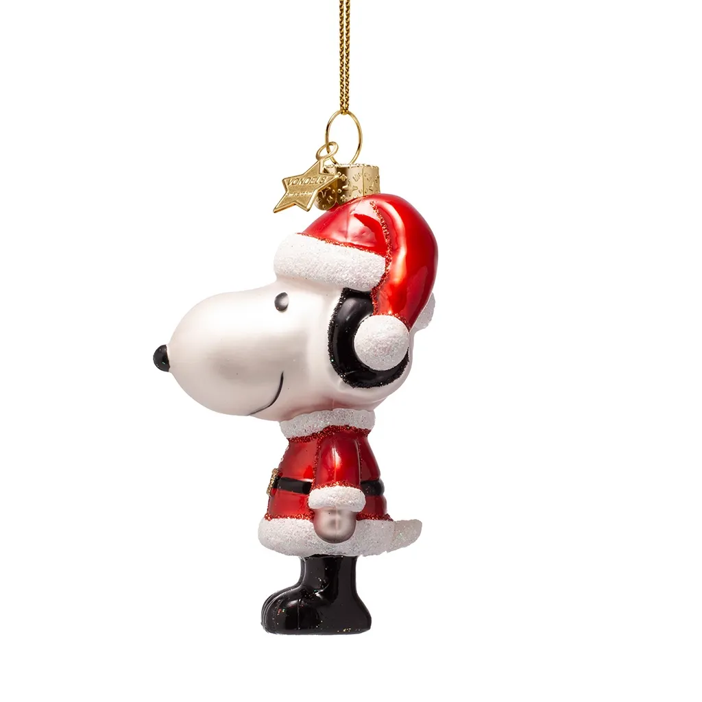 Vondels Weihnachtskugel "Snoopy mit Weihnachtsoutfit"