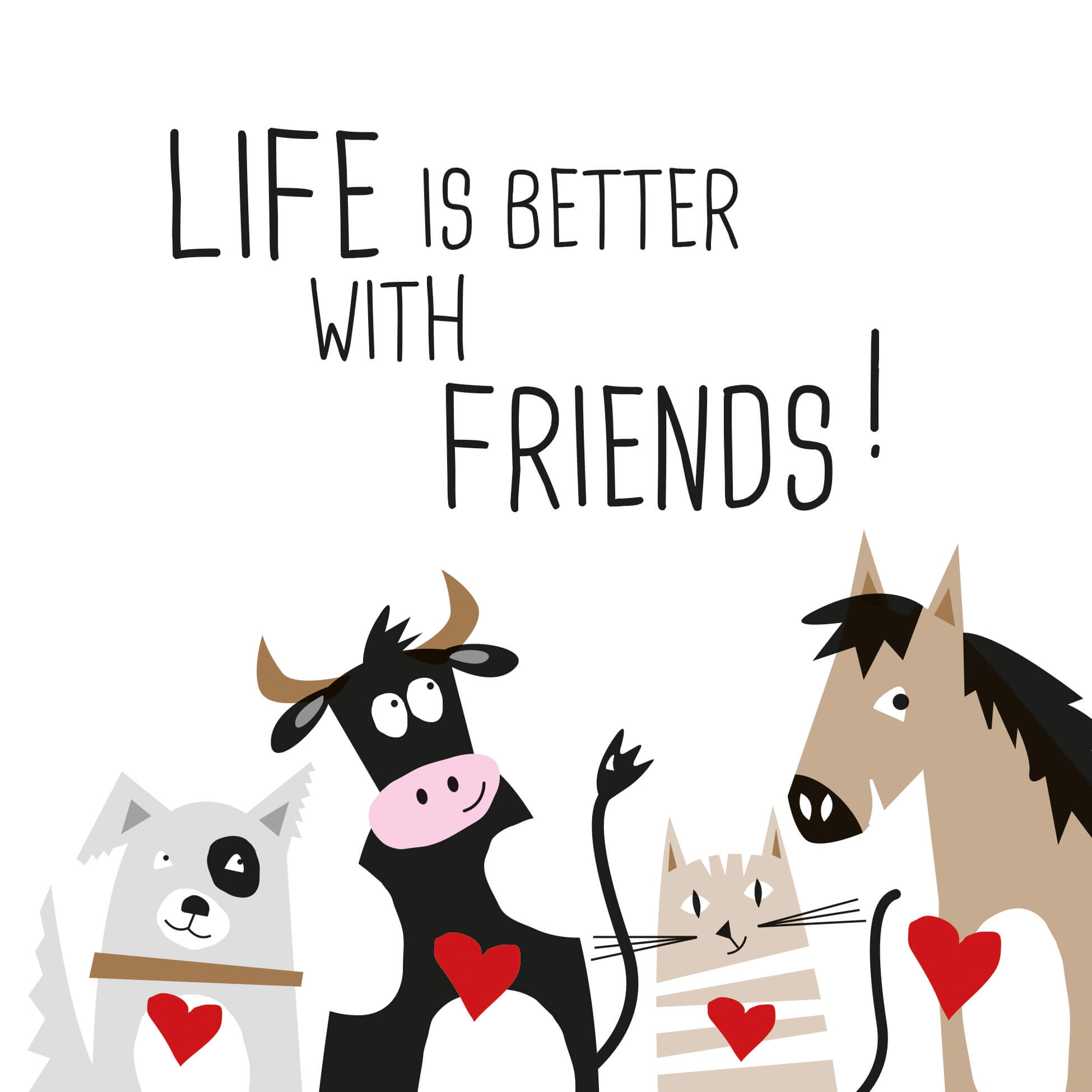 20 Servietten "Life is better...." Tiere