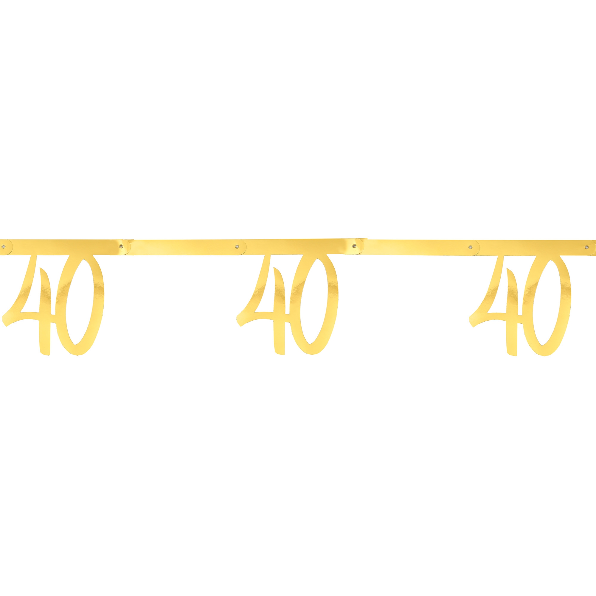 Wimpelgirlande "40" Gold 2,5 m
