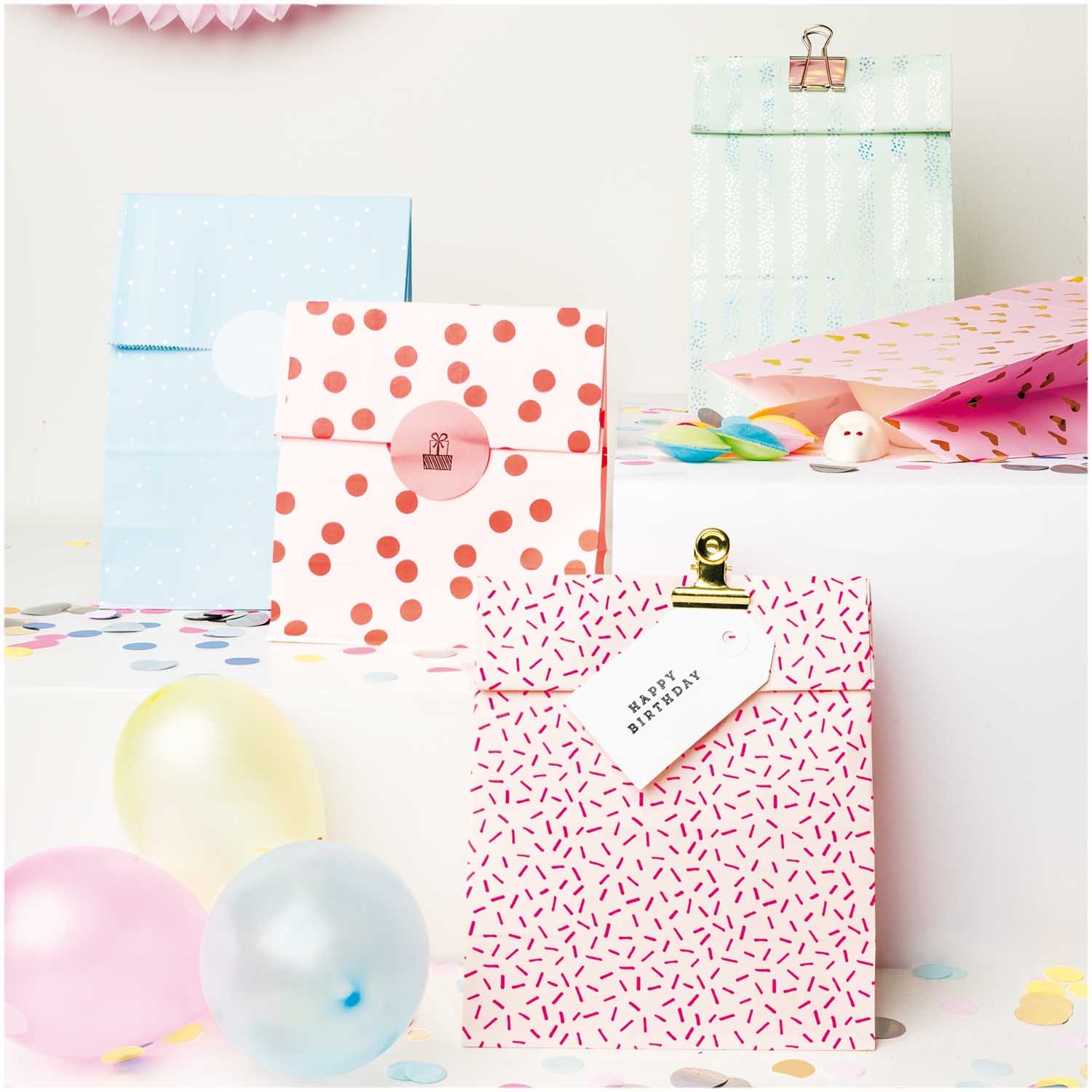 Geschenktüten mit Blockboden - 10 Stück Geschenktüten mit Blockboden - 10 Stück