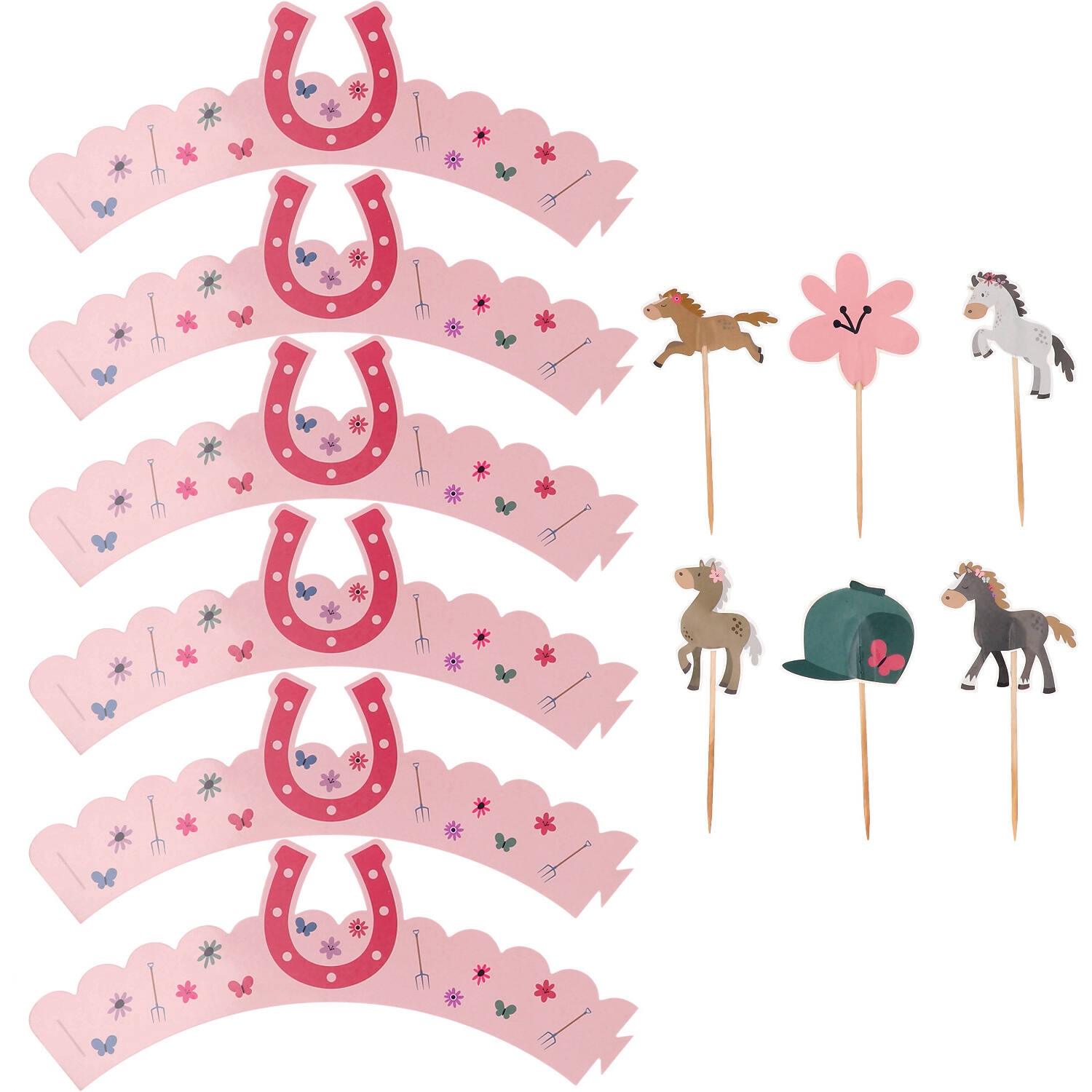 Cupcake Topper Set "Happy Horse" Leute, Person