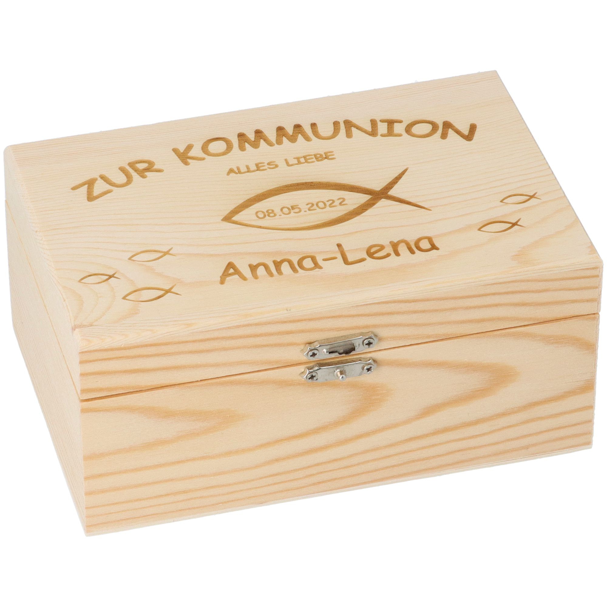 Geschenkbox Kommunion mit "Name & Datum"