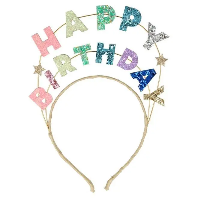Meri Meri - Glitzerhaarreifen "Happy Birthday"