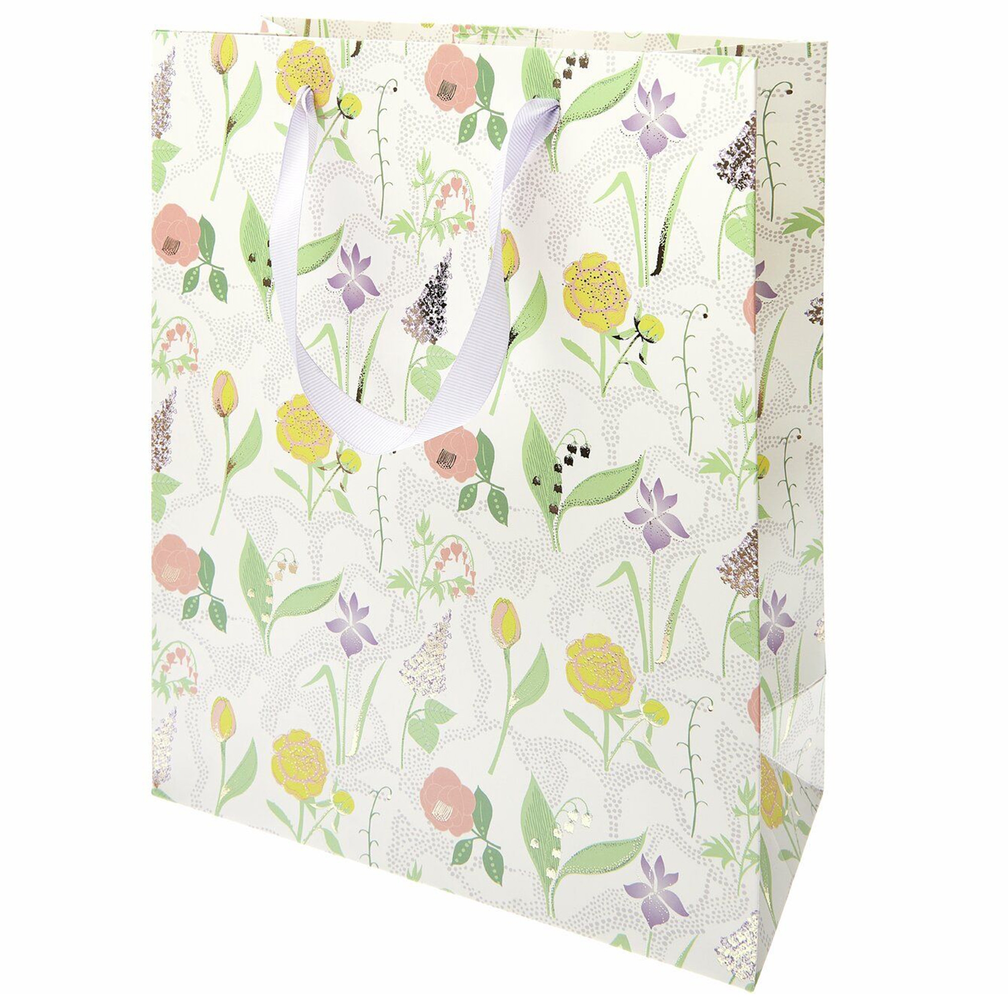 Geschenktüte "Blumenwiese" L Tasche, Tragetasche, Einkaufstasche