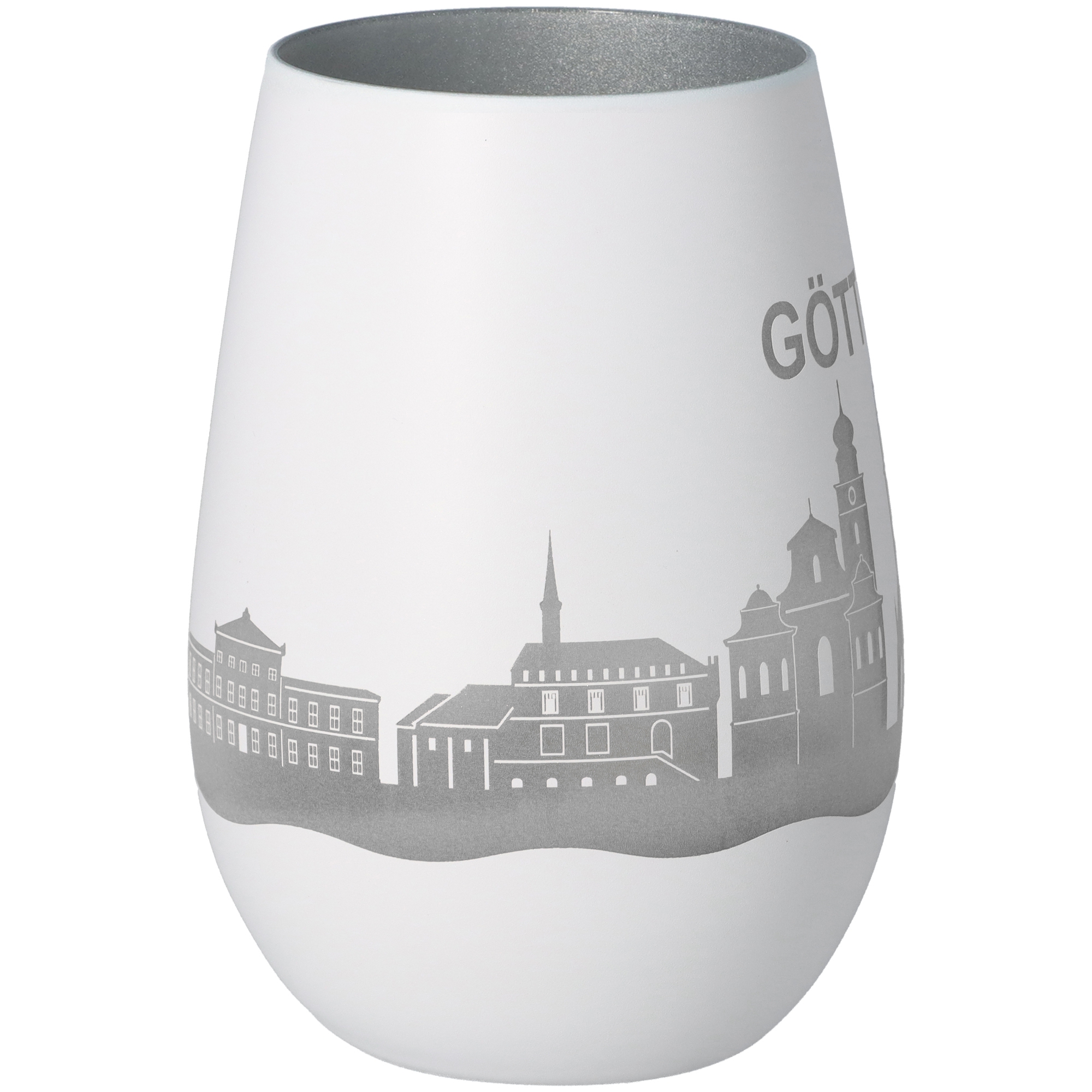 Windlicht Skyline Göttingen Weiß/Silber Windlicht Skyline Göttingen Weiß/Silber