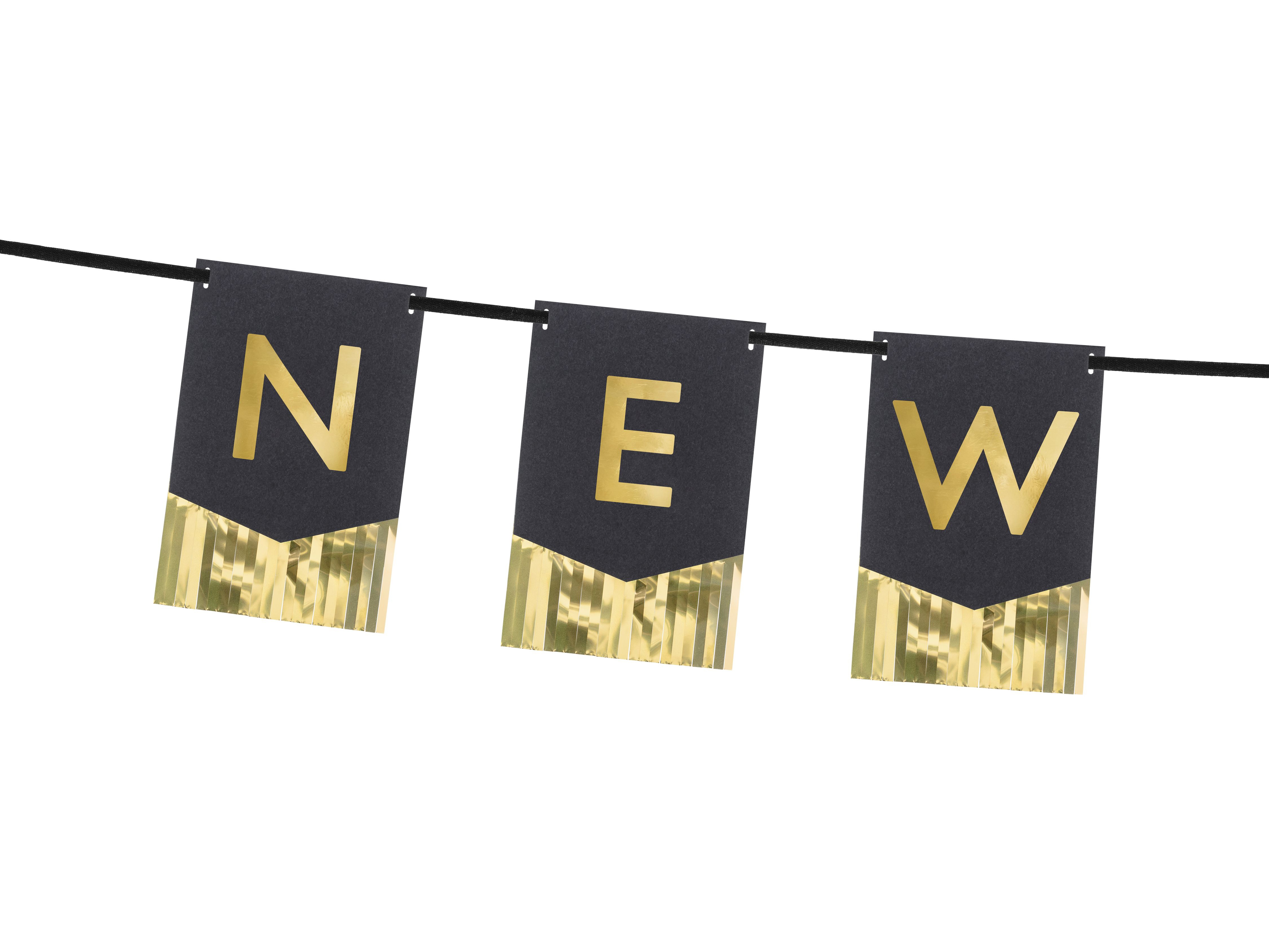 Happy New Year - Girlande Gold "Fransen"