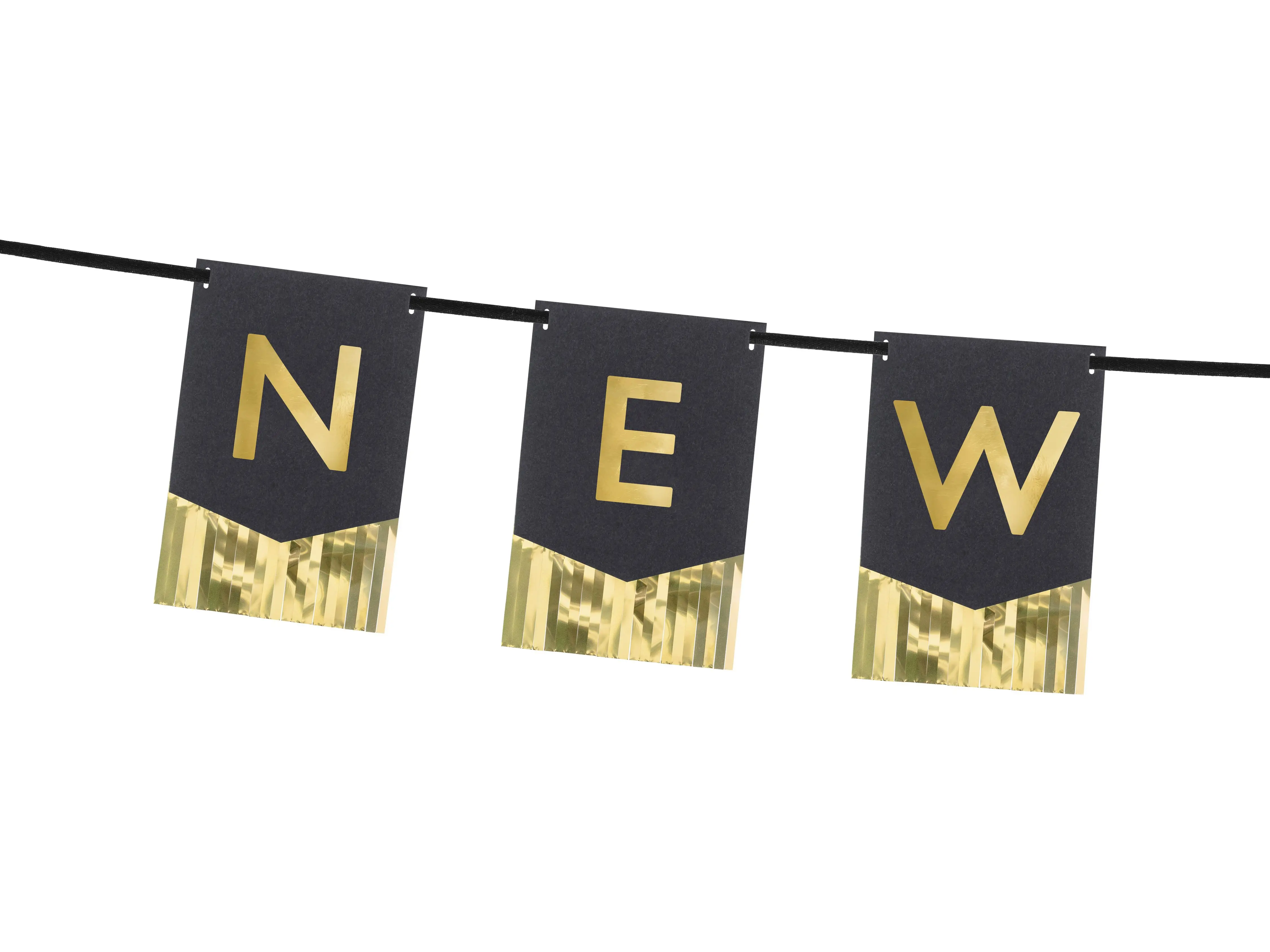 Happy New Year - Girlande Gold "Fransen"