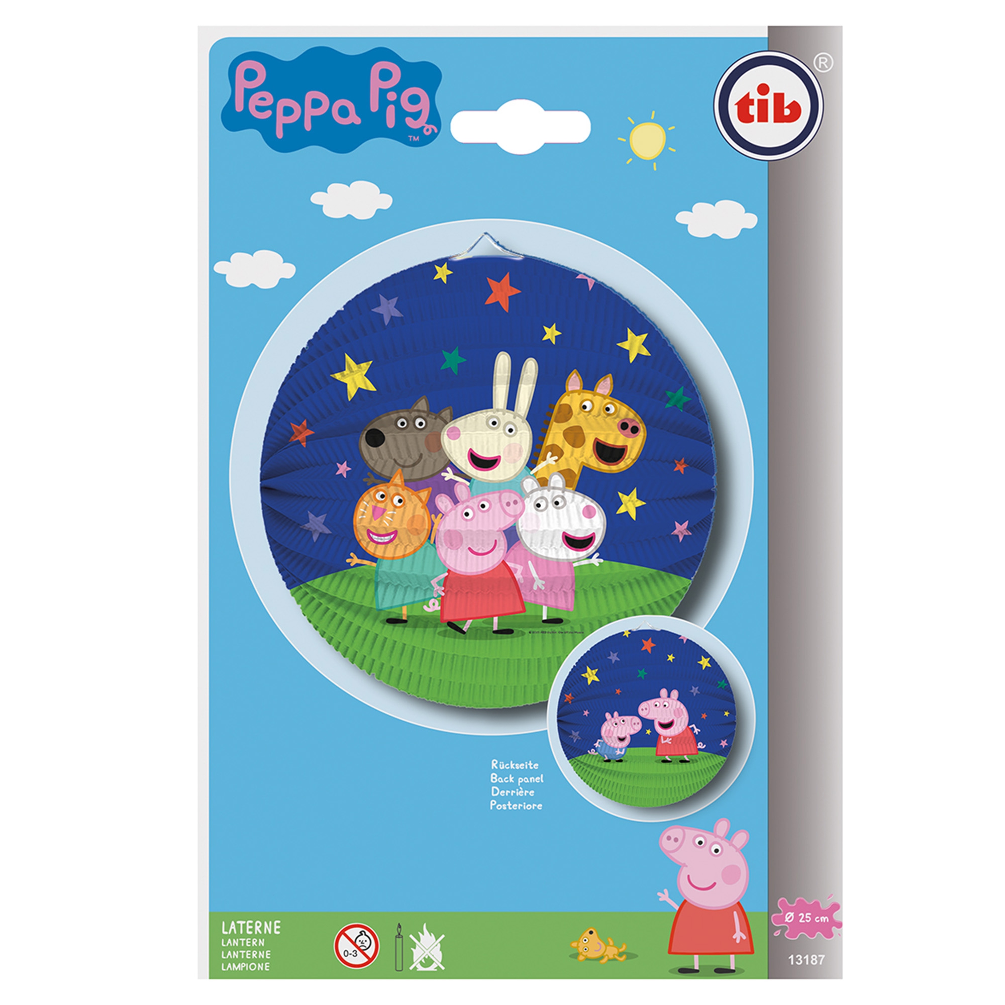 Laterne "Peppa Pig" rund, 25 cm Laterne "Peppa Pig" rund, 25 cm