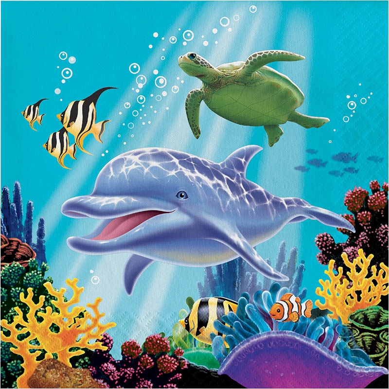 Ocean Party - 16 Kleine Servietten 25x25cm