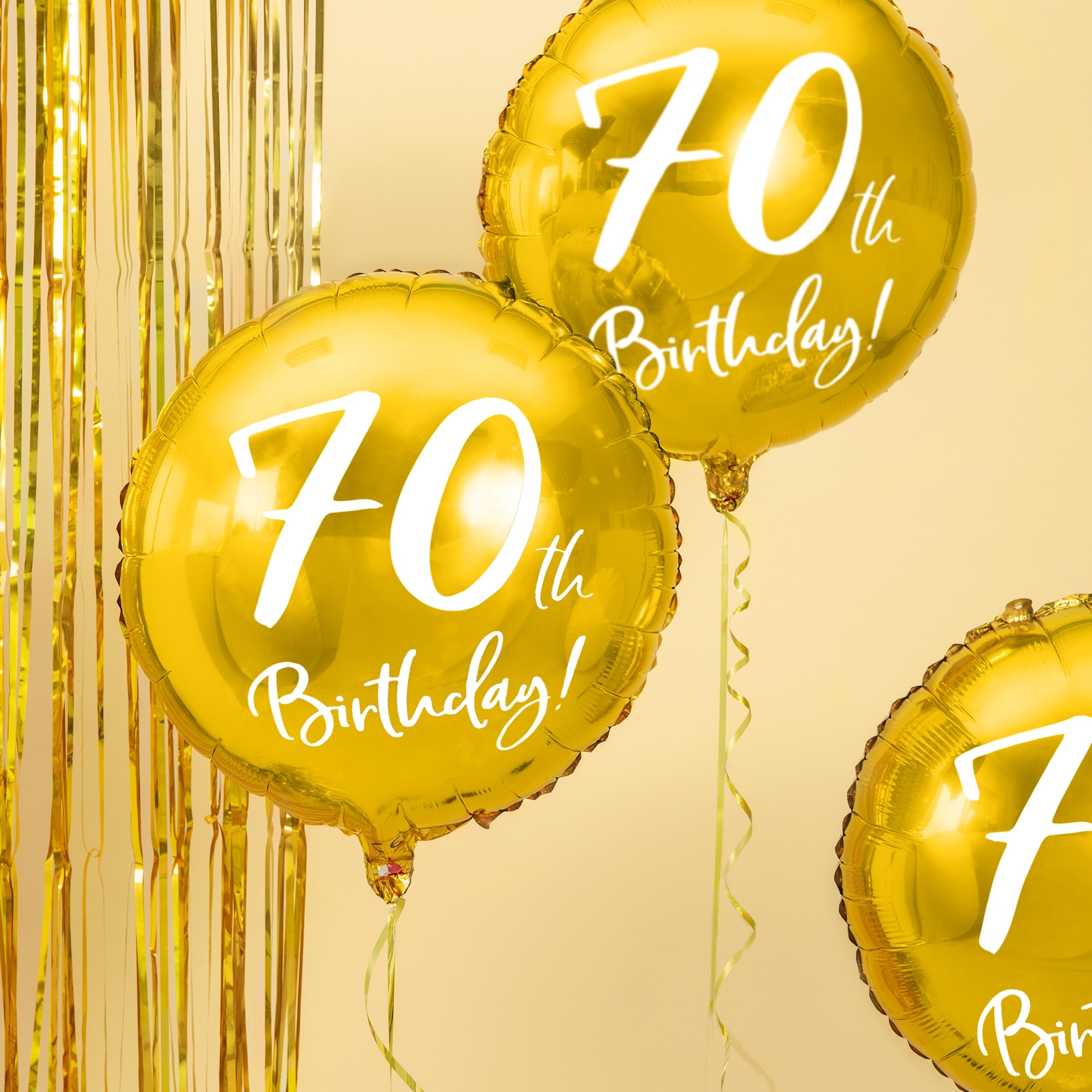 Folienballon "70th Birthday" 45cm Ballon