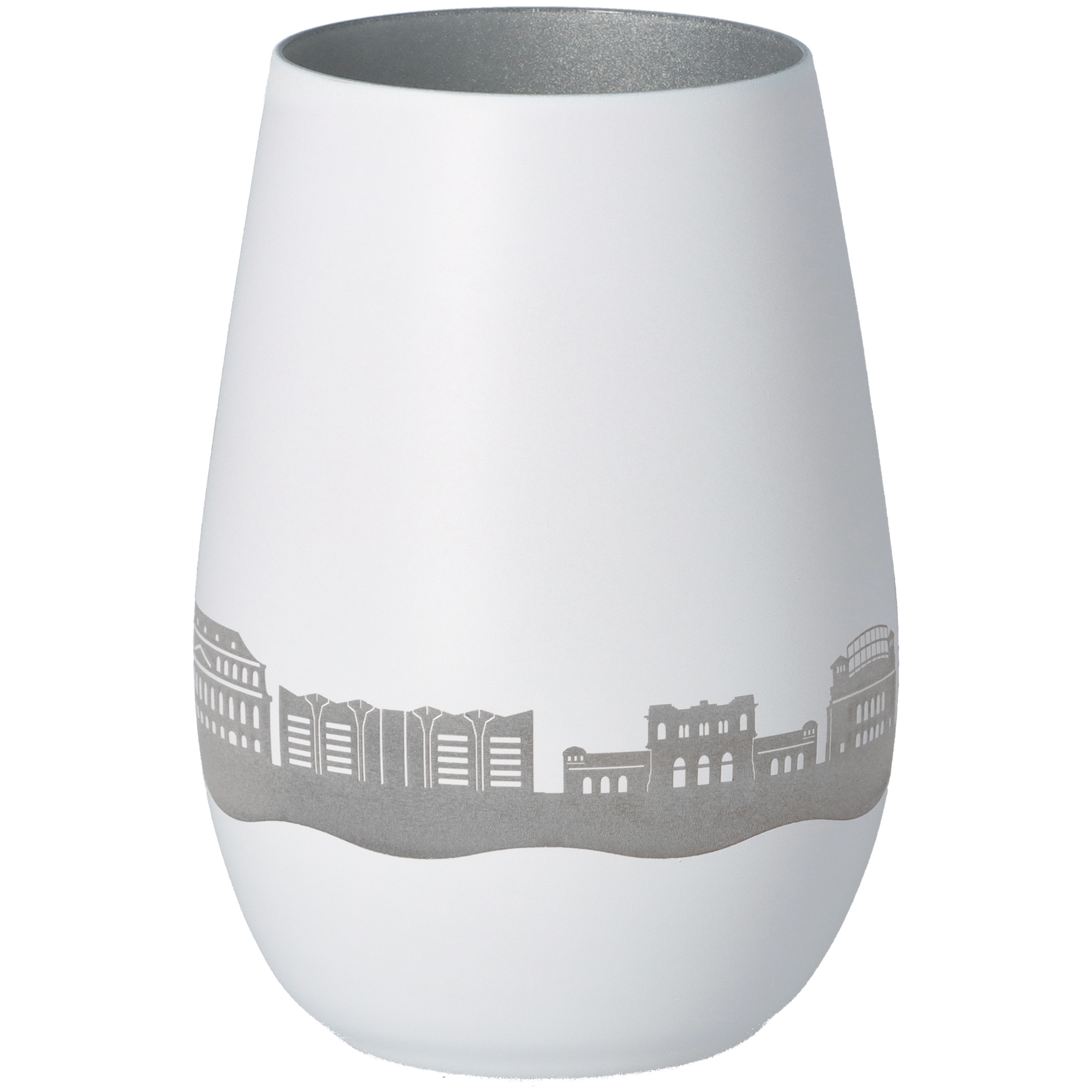 Windlicht Skyline Mainz Weiß/Silber Windlicht Skyline Mainz Weiß/Silber