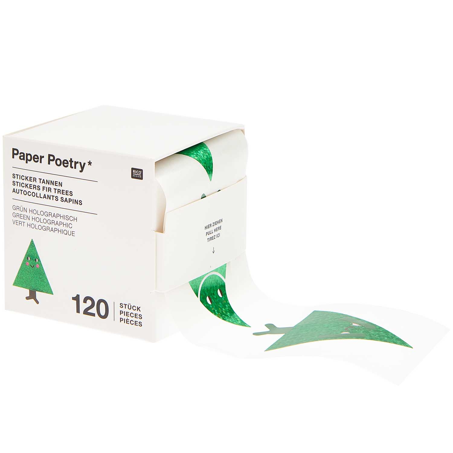 Weihnachts-Stickerrolle "Tannen" Weihnachts-Stickerrolle "Tannen"