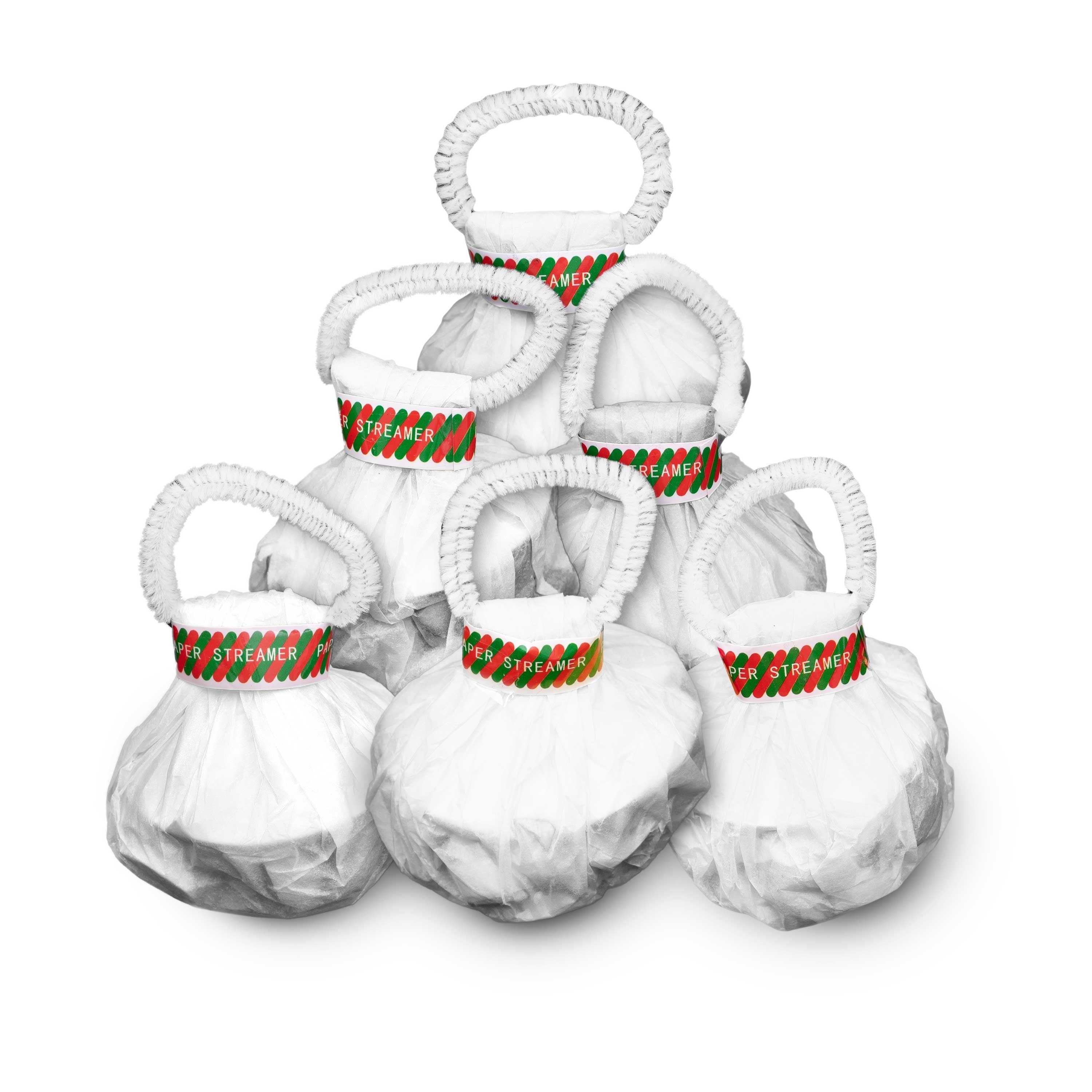 Wurfluftschlangen Weiß 6 Stück Wurfluftschlangen Weiß 6 Stück