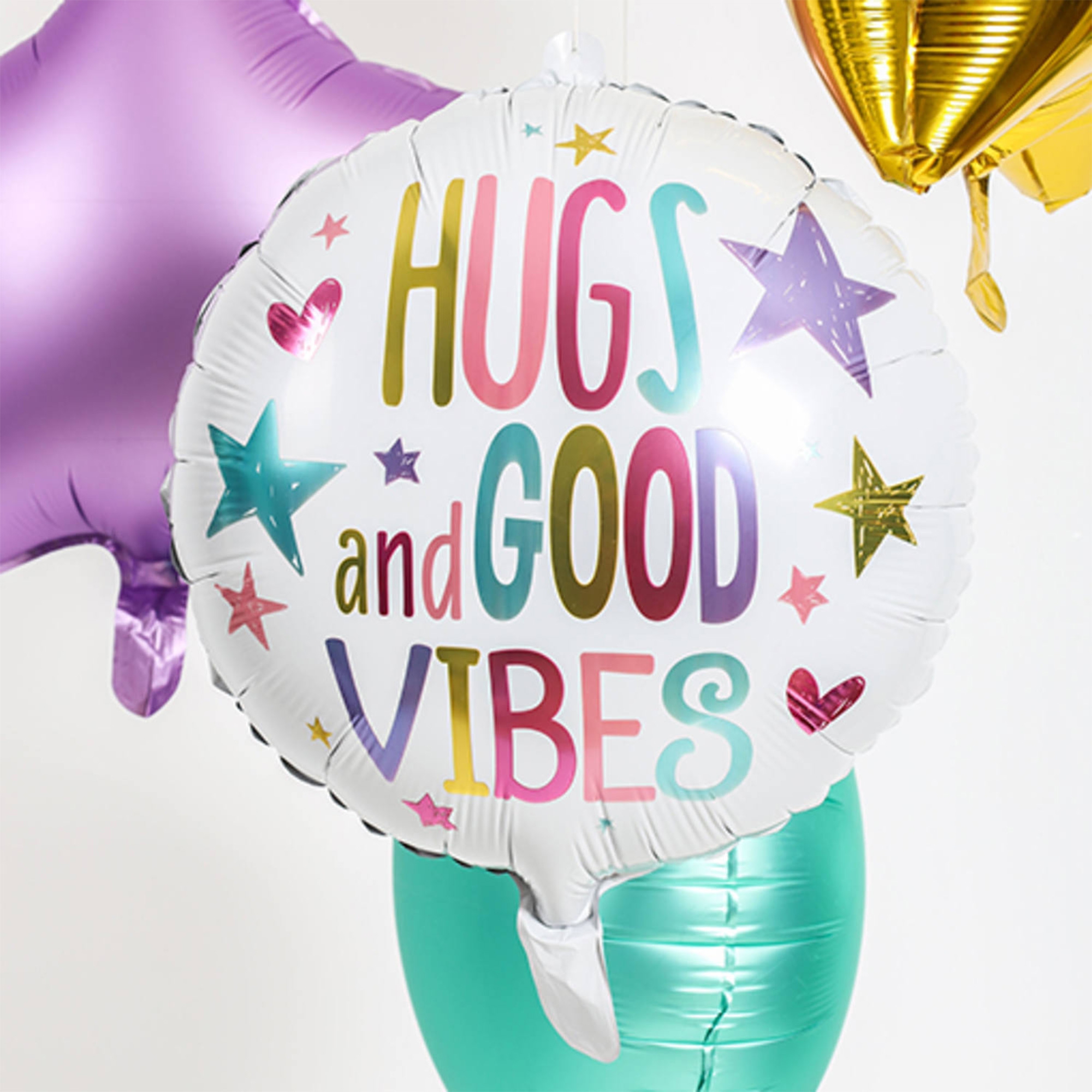Folienballon "Hugs and Good Vibes" 45 cm