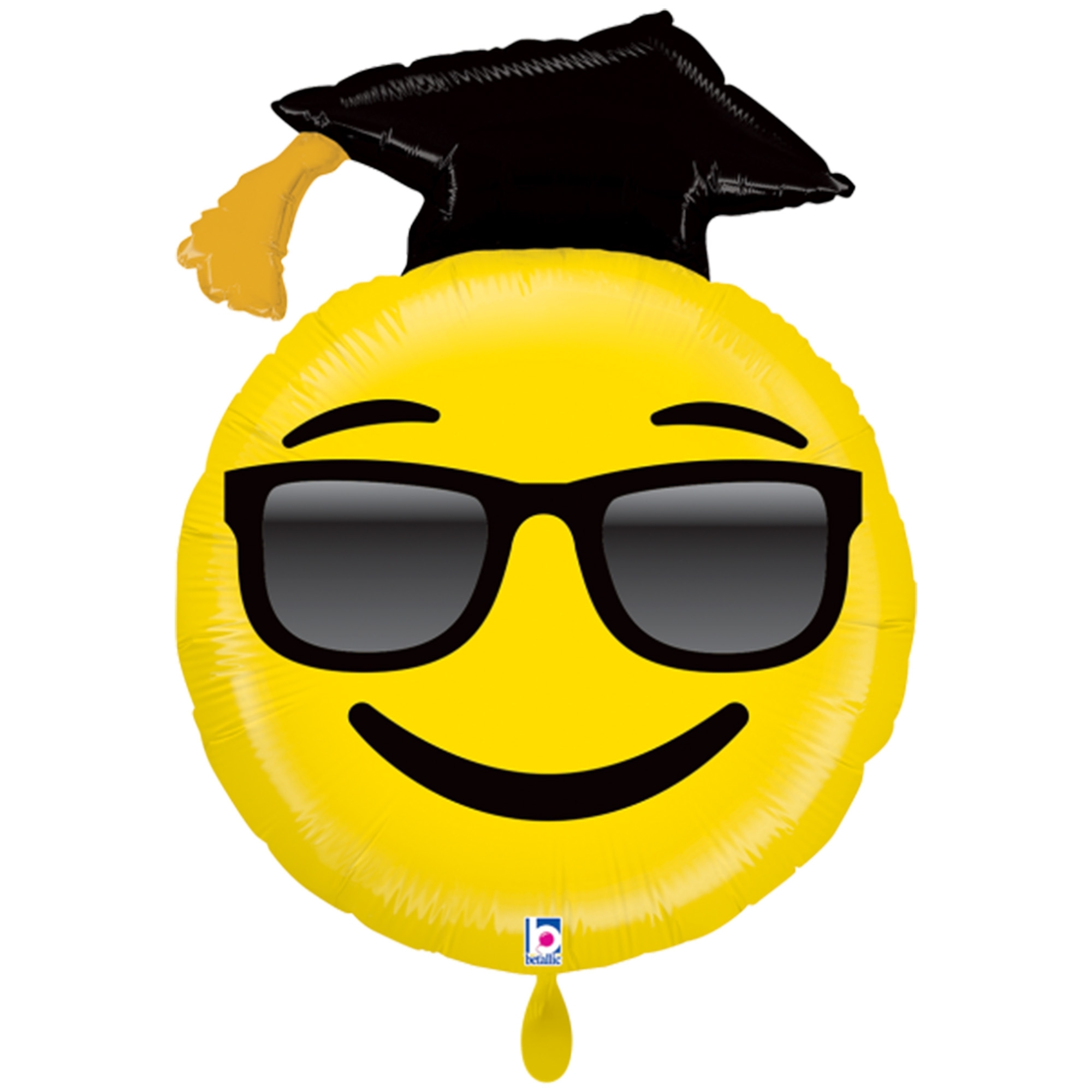 Folienballon XXL "Emoji Grad" 75cm Leute, Person, Abschluss, Spielzeug