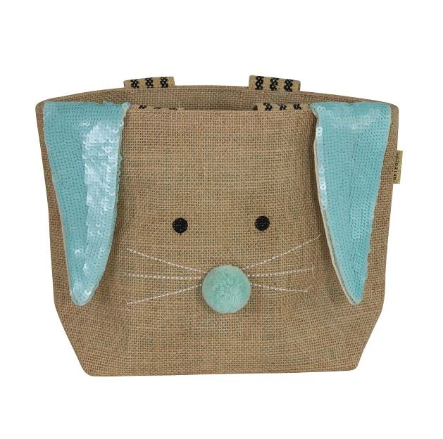 Geschenktasche aus Jute "Hase", Blau Geschenktasche aus Jute "Hase", Blau