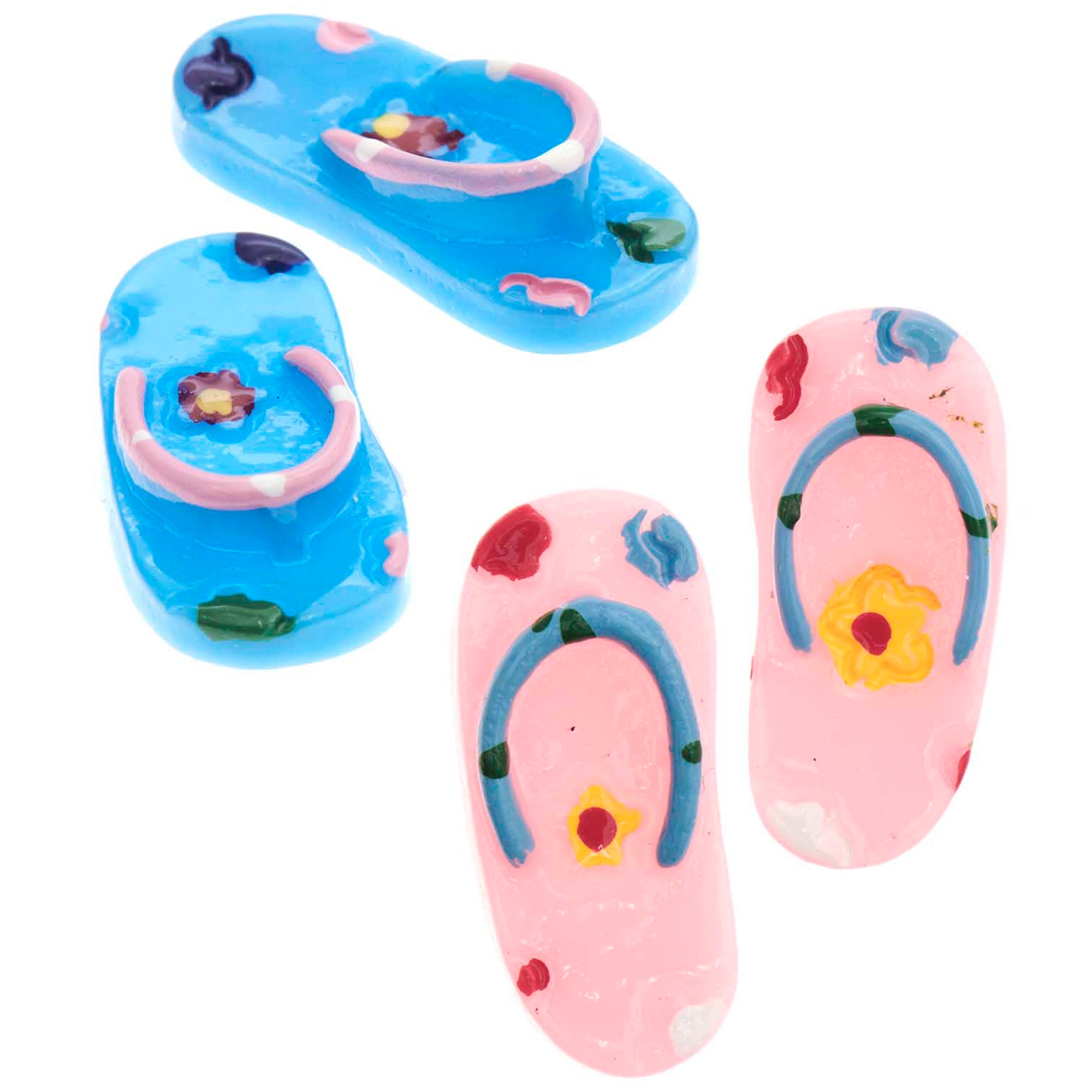 36b1738361c9ed73e89619a2fcce15cd61a8bec9 Miniatur "2 Paar Flip Flops" für die Wichteltür