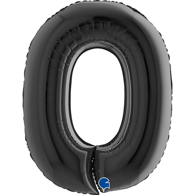 Folienballon Zahl 0 Schwarz 100cm Folienballon Zahl 0 Schwarz 100cm