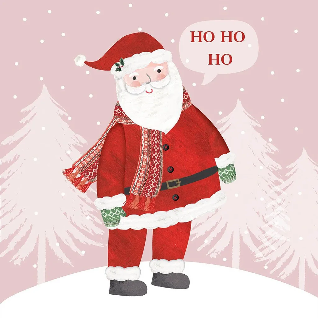 20 Servietten "Santa in Rosé" 33x33cm