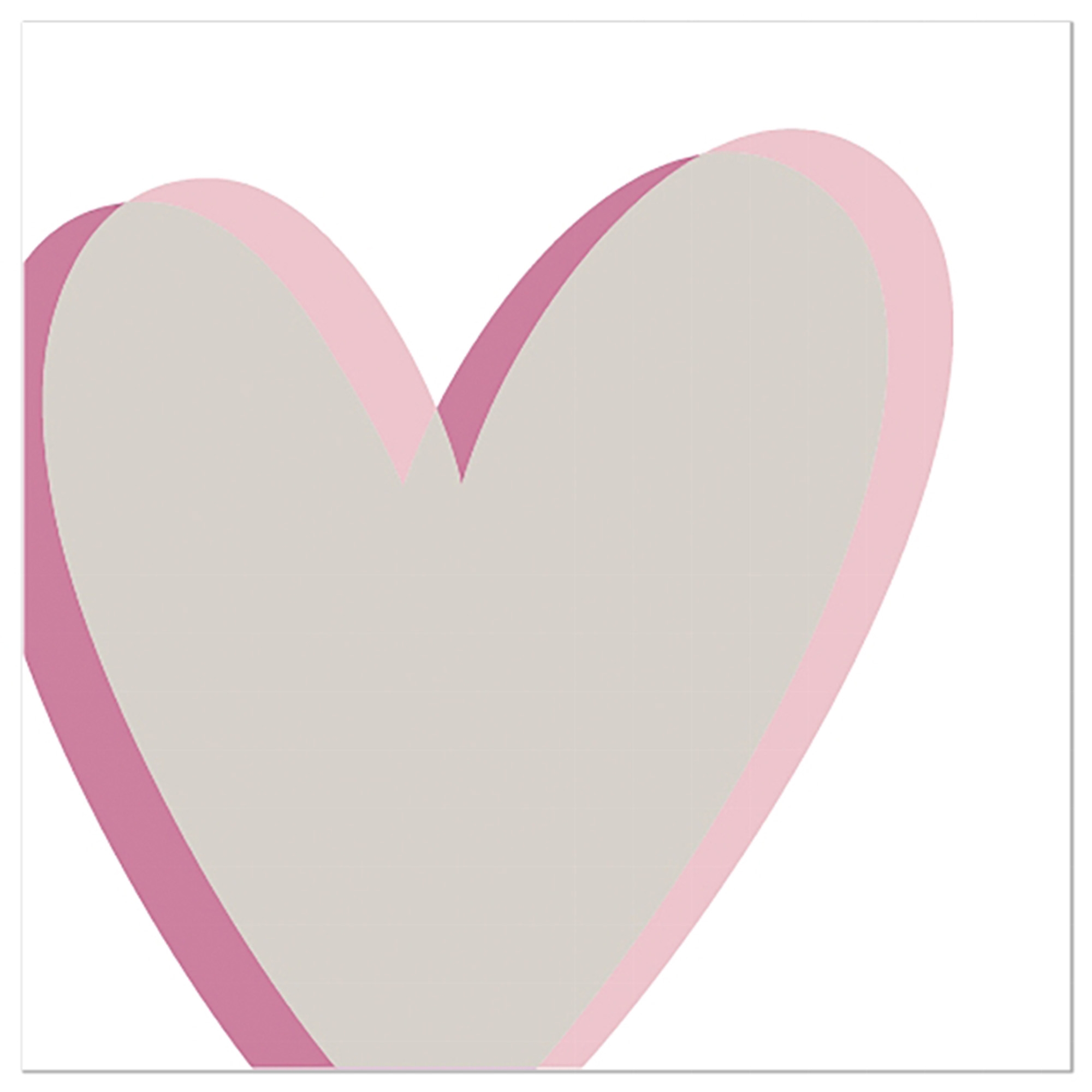 20 Servietten "Herz" Creme Herz