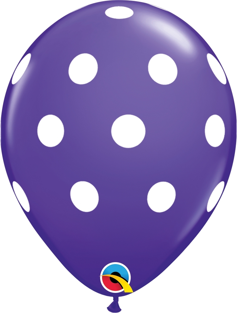 Qualatex Latexballon Big Polka Dots verschiedene Farben Ø 30cm Qualatex Latexballon Big Polka Dots verschiedene Farben Ø 30cm