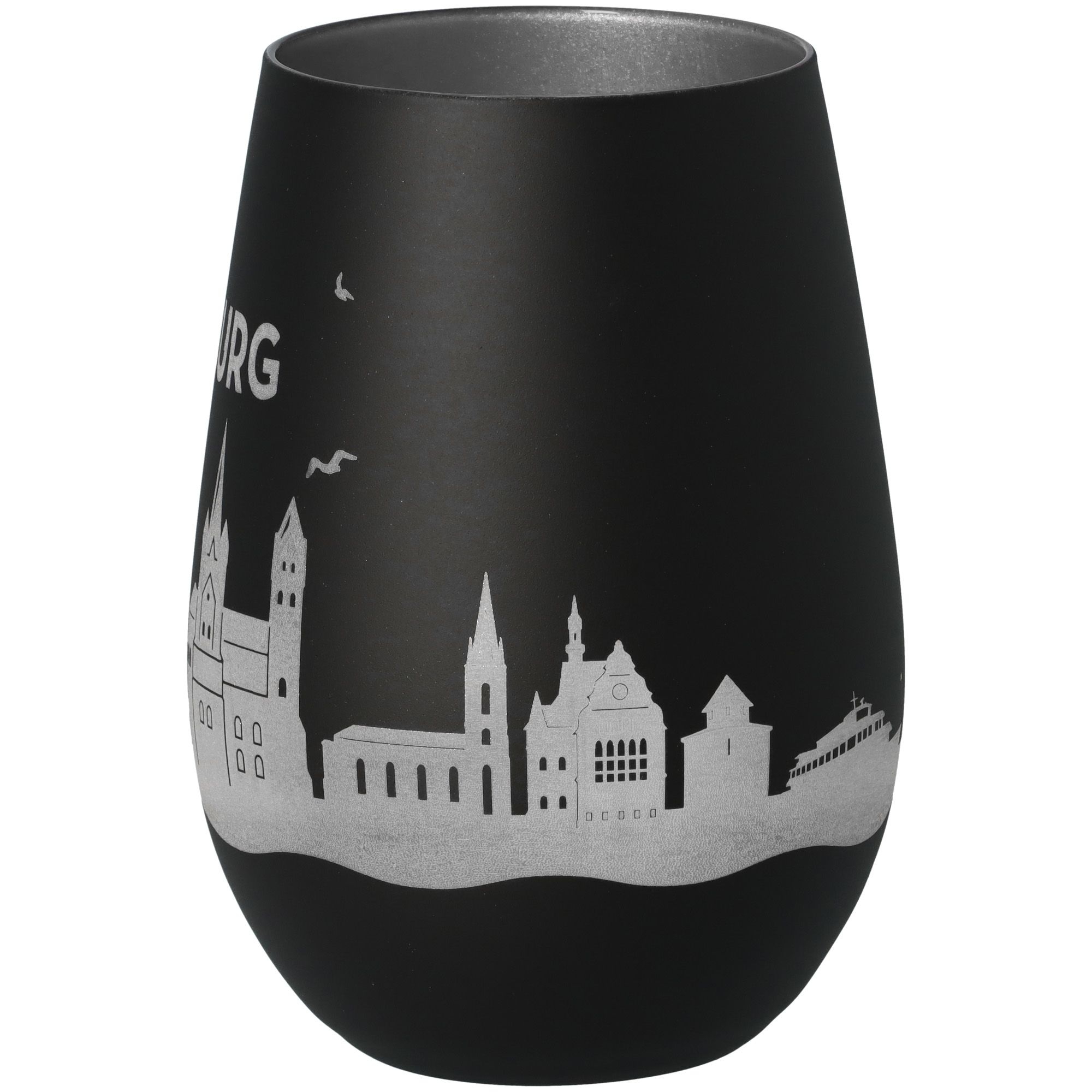 Windlicht Skyline Limburg Schwarz/Silber Töpferei, Krug, Vase, Glas