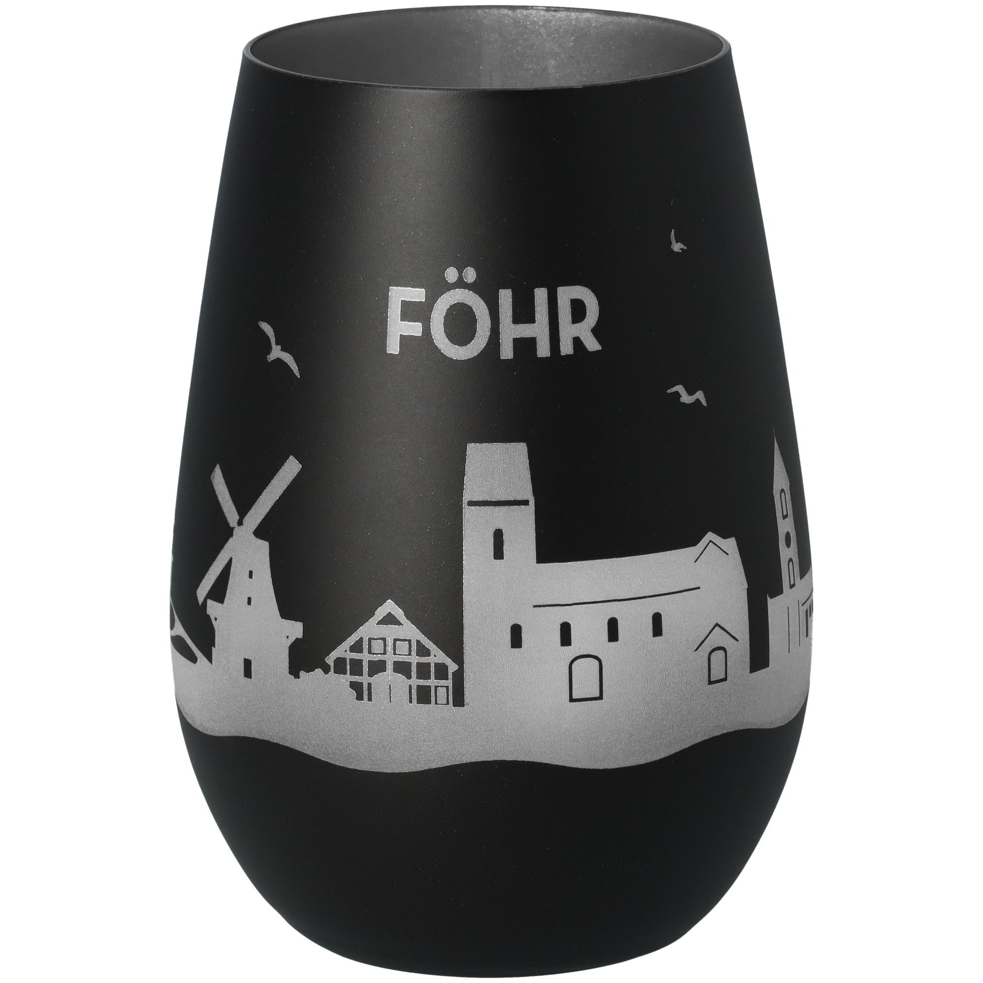 Windlicht Skyline Föhr Schwarz/Silber Windlicht Skyline Föhr Schwarz/Silber