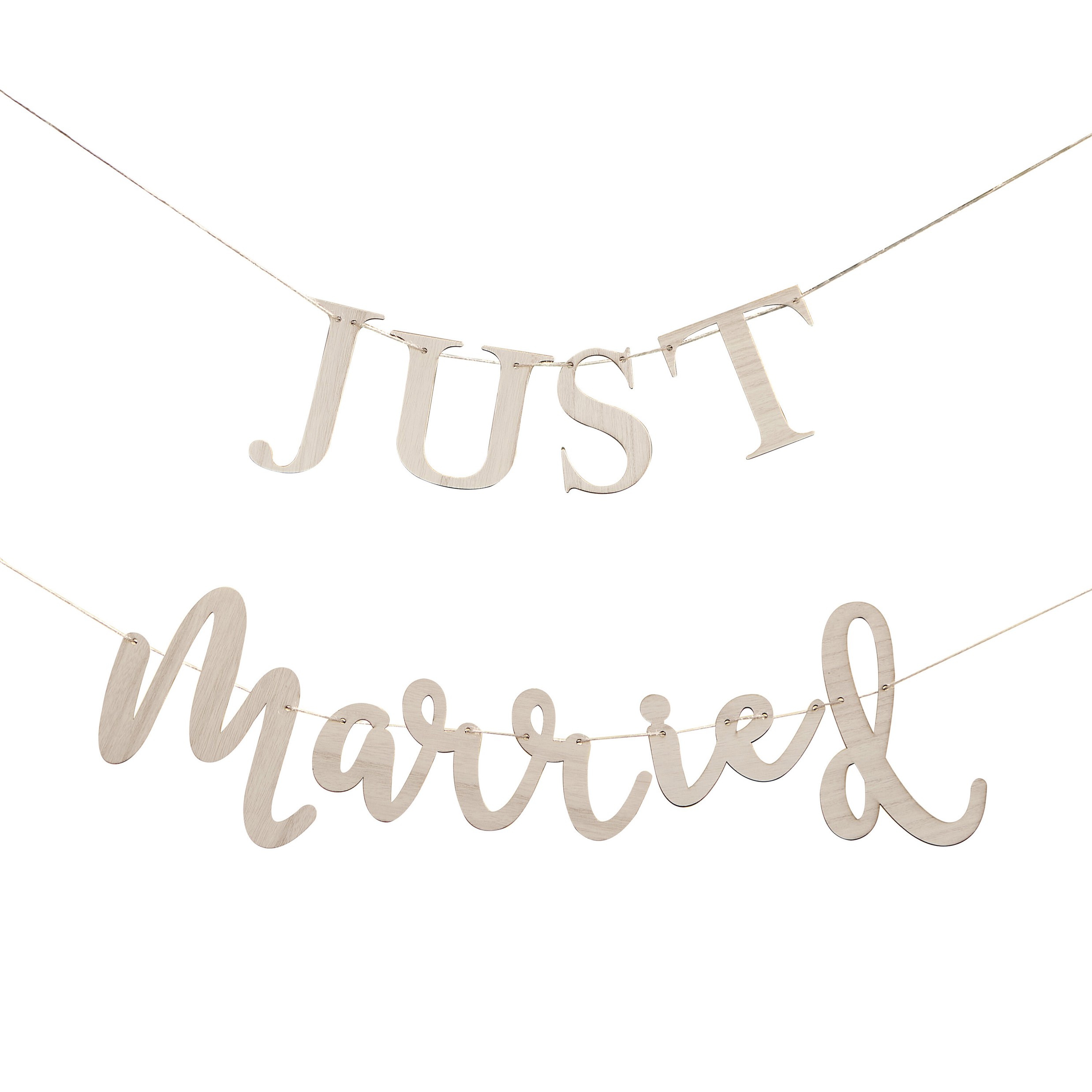 Holzgirlande "Just Married"