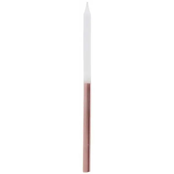 12 Kuchenkerzen inkl. Halter, Weiß/Roségold