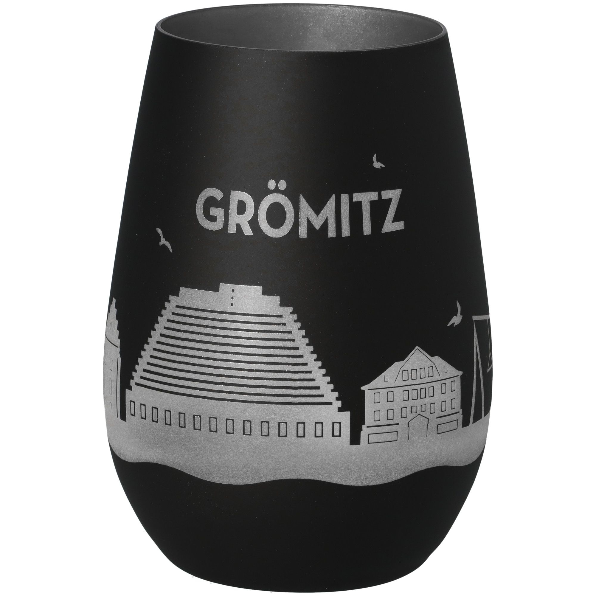 Windlicht Skyline Grömitz Schwarz/Silber Windlicht Skyline Grömitz Schwarz/Silber