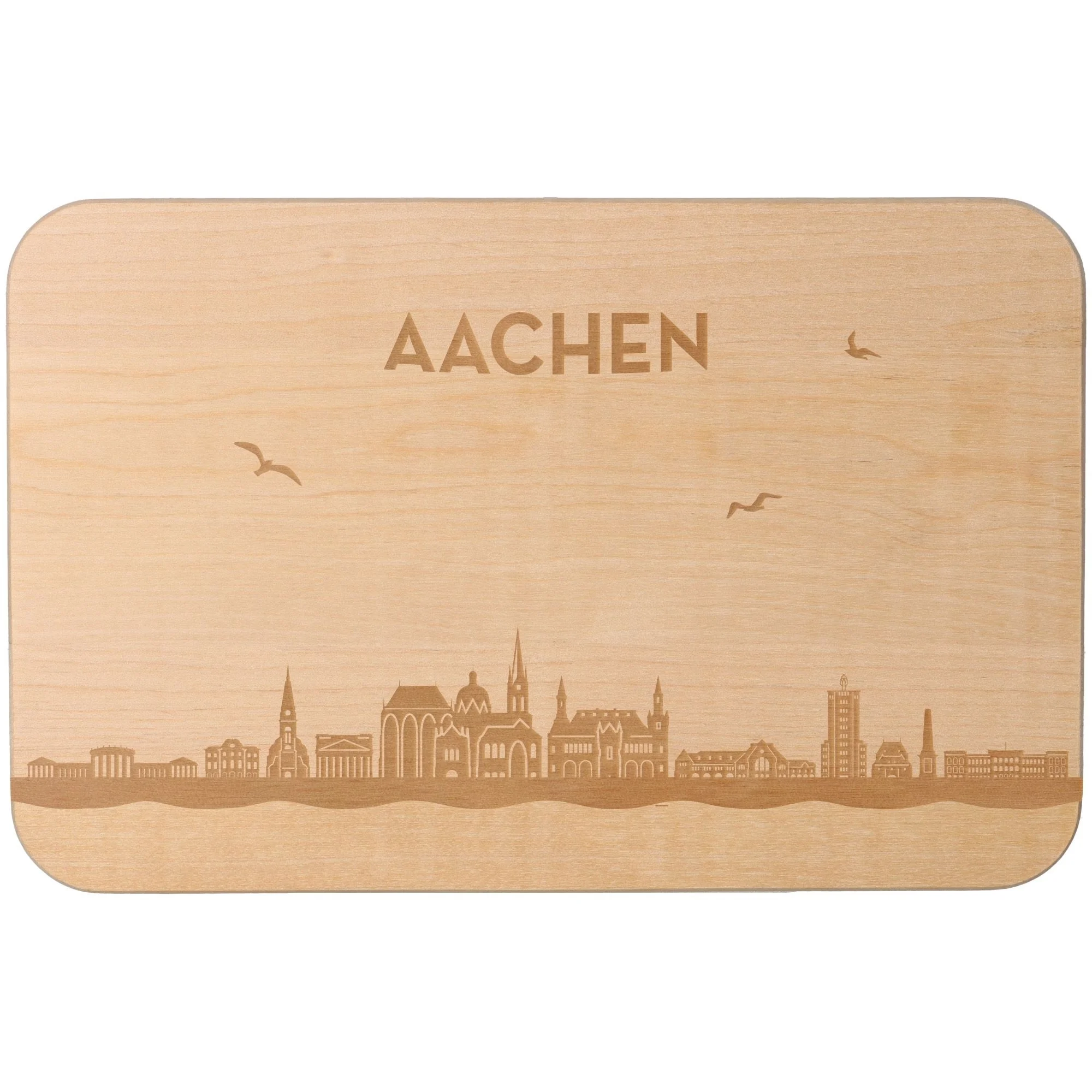 Goodtimes Frühstücksbrett Skyline Aachen 23cm x 15cm x 1cm