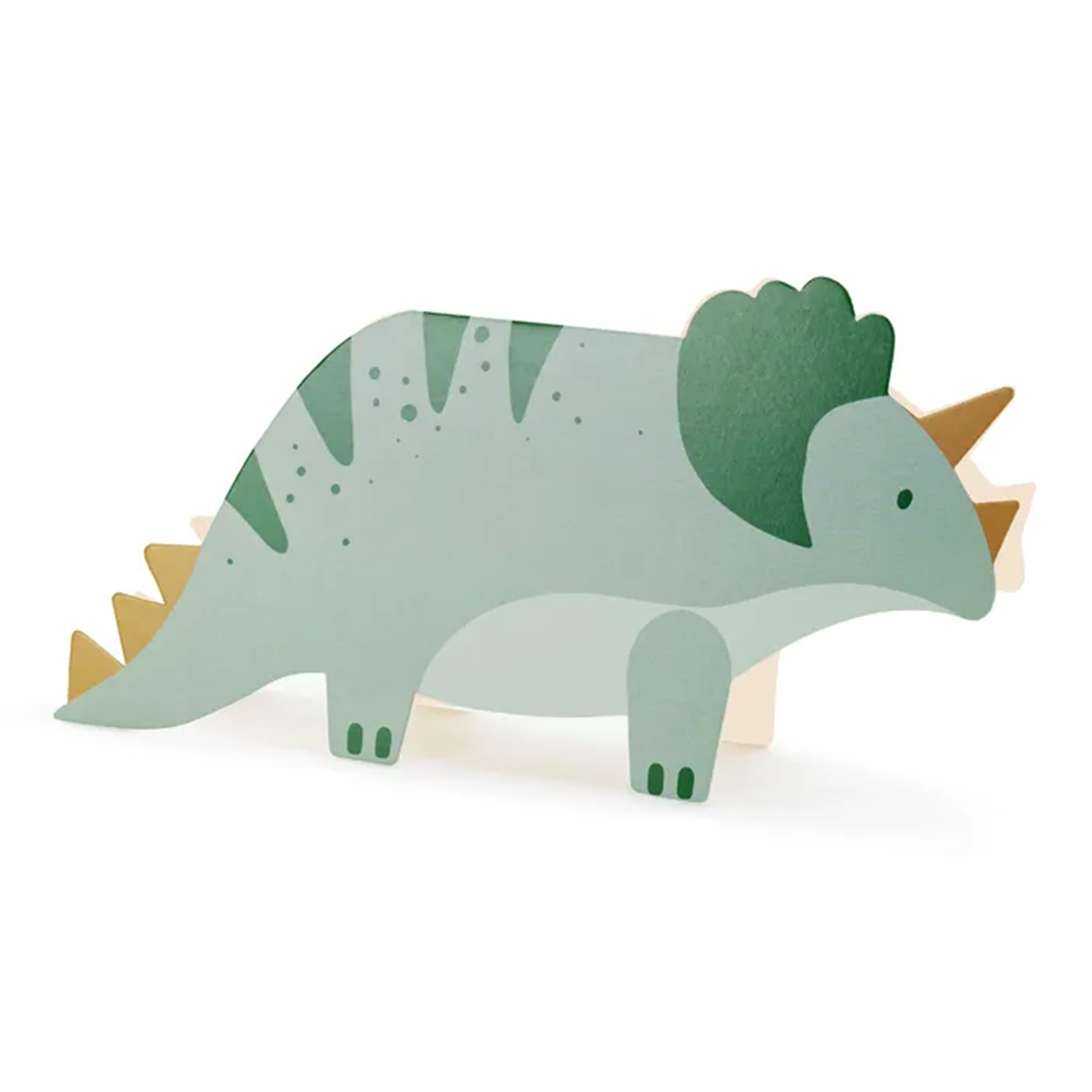 6 Einladungskarten "Triceratops" Tier, Echse, Reptil