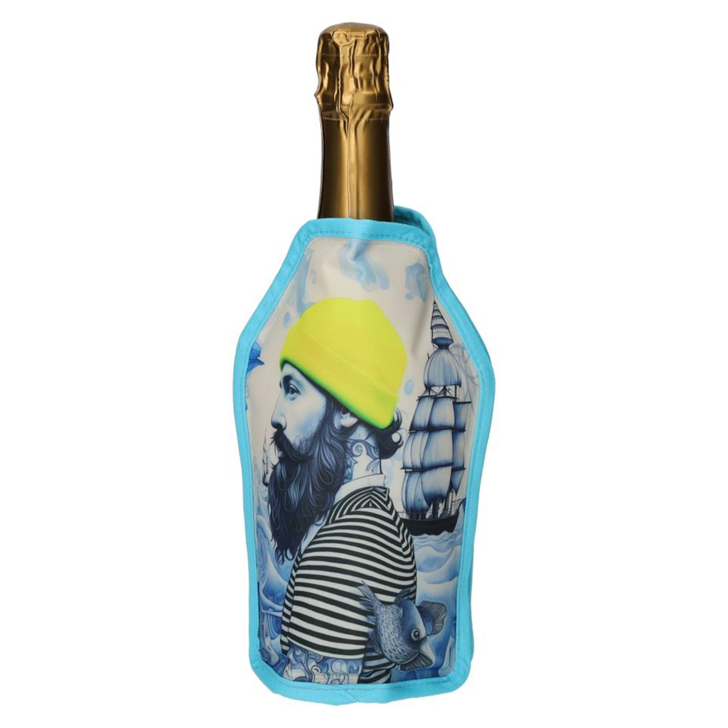 Weinflasche, Hülle, Sommerfarben, Neon, Maritim