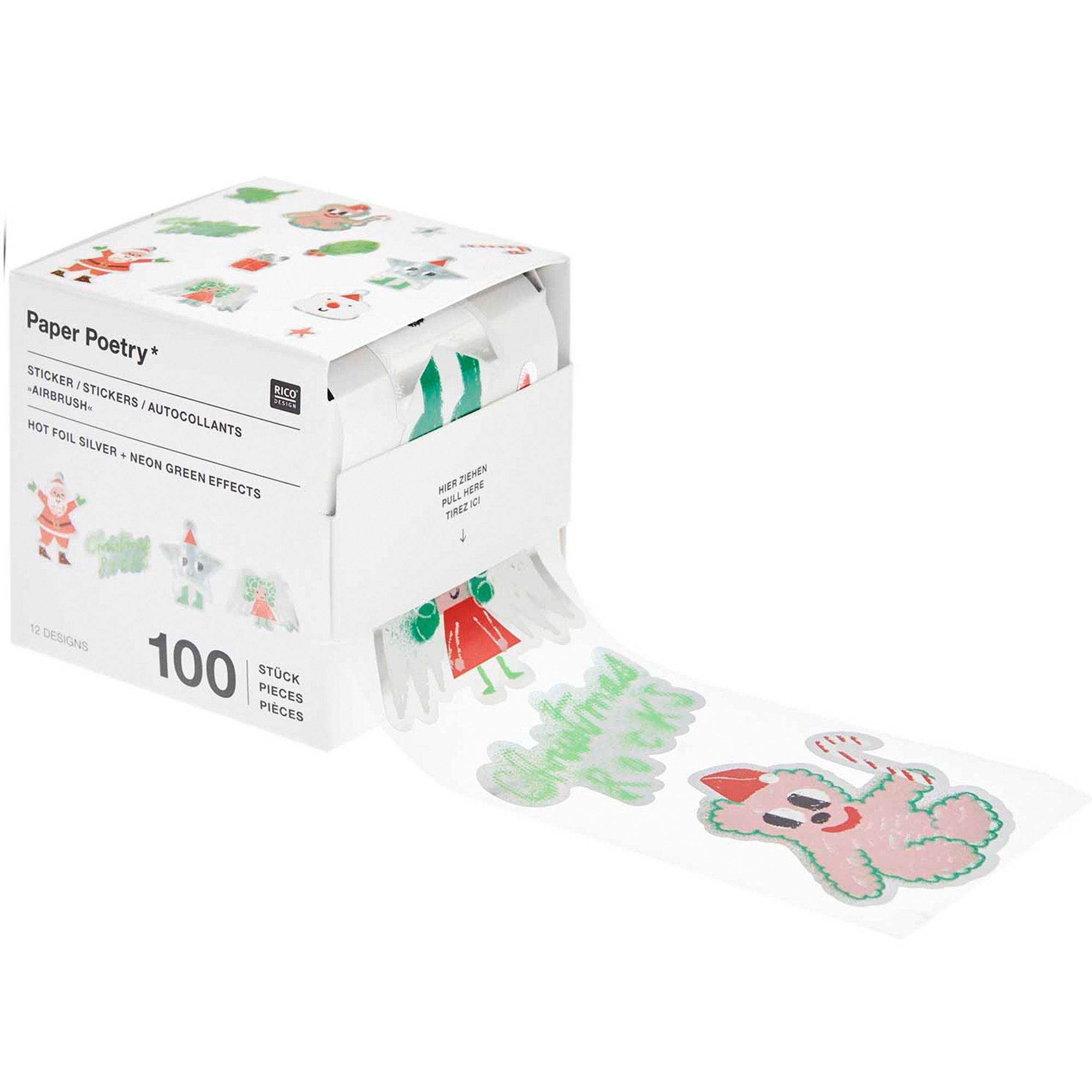 Sticker Christmas Rocks Airbrush, 100 Stk. Sticker Christmas Rocks Airbrush, 100 Stk.