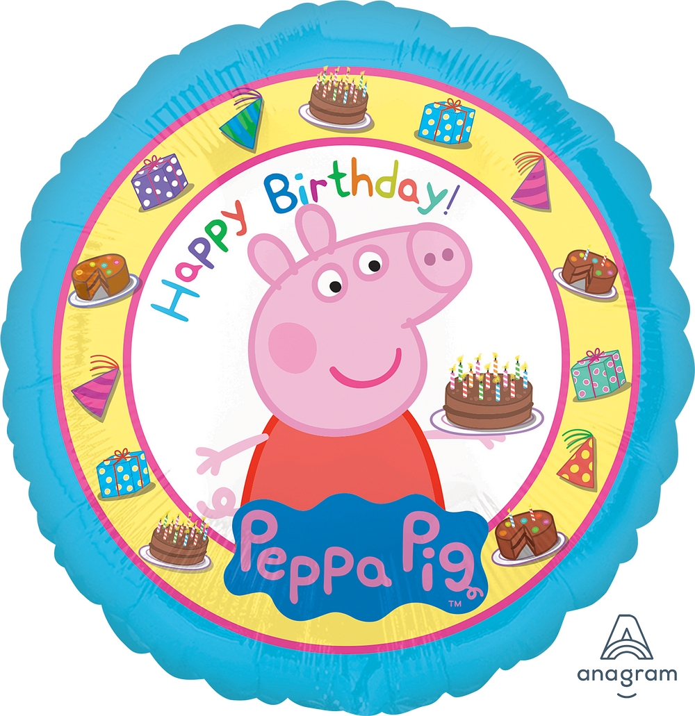 Folienballon "Peppa Pig - Happy Birthday", 43 cm Folienballon "Peppa Pig - Happy Birthday", 43 cm
