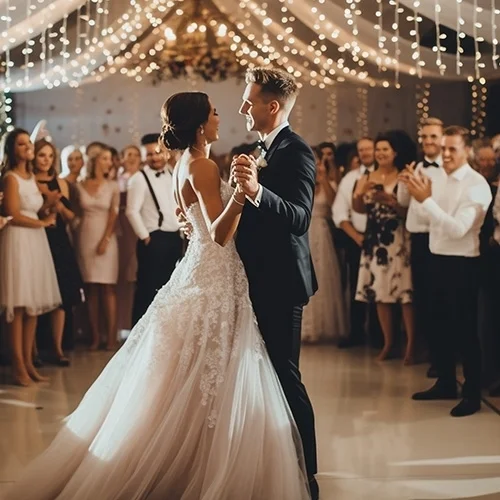 Hochzeit, Braut, Bräutigam, Tanz, Kleider