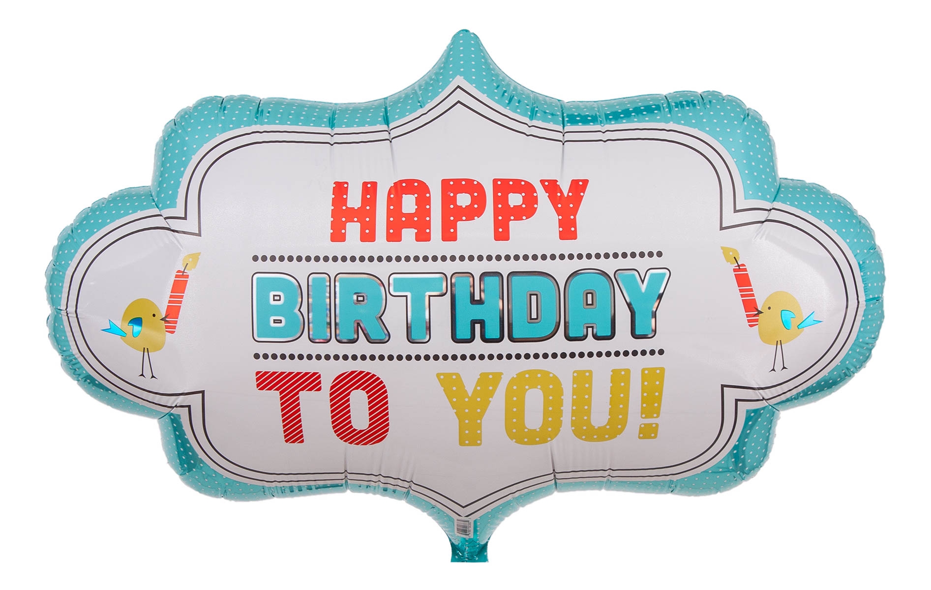 Folienballon Happy Birthday Pünktchen Rahmen 71cm Folienballon Happy Birthday Pünktchen Rahmen 71cm