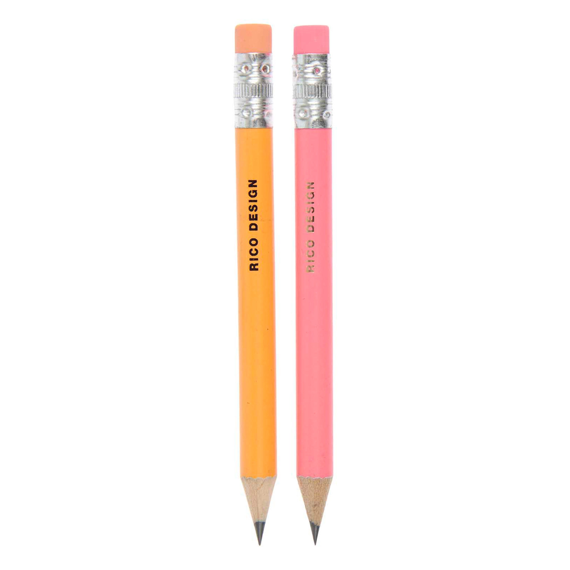 2 kleine Bleistifte in Neon "Pink & Orange"