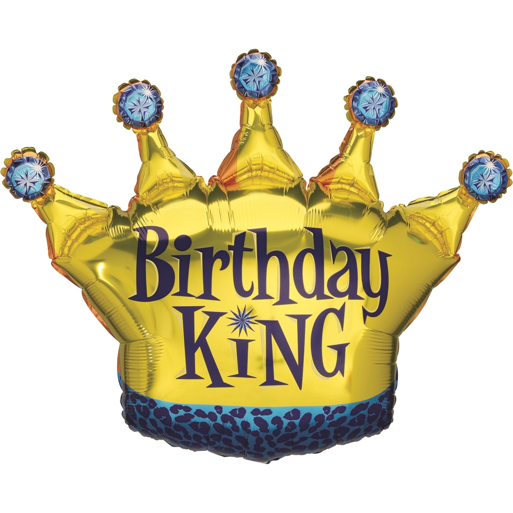 Folienballon Krone "Birthday King" 90cm